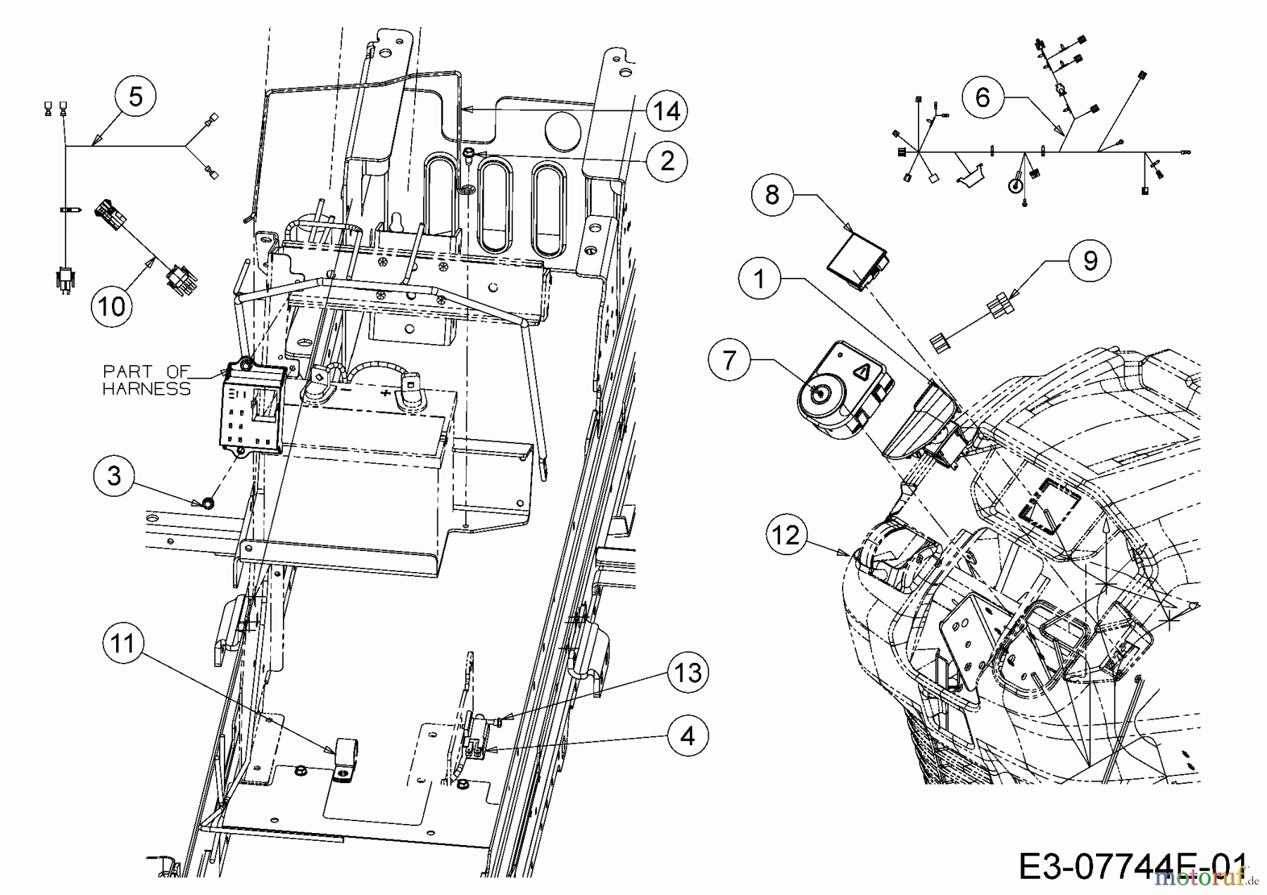 Cub Cadet Gartentraktoren GTX 2100 14A-3GE-603 (2016) Armaturenbrett, Elektroteile