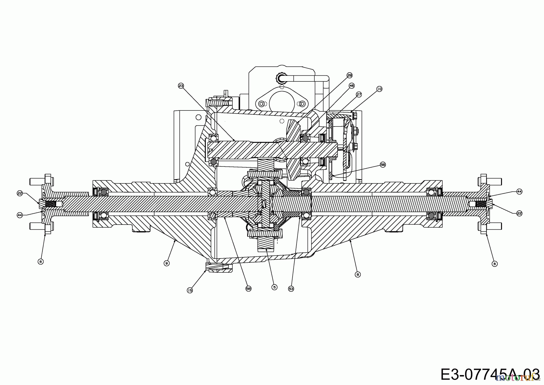 Cub Cadet Gartentraktoren GTX 2100 14A-3GE-603 (2013) Achstrichter, Bremse, Differential, Radnaben