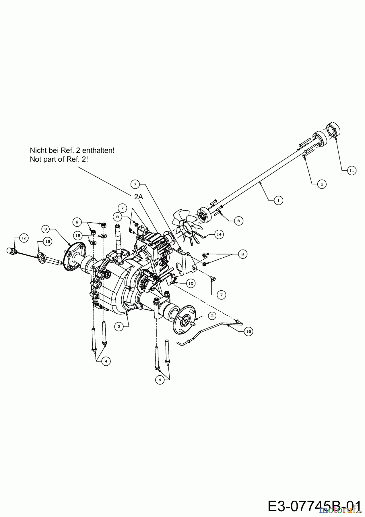  Cub Cadet Gartentraktoren GTX 2100 14A-3GE-603  (2013) Hinterachse, Kardanwelle