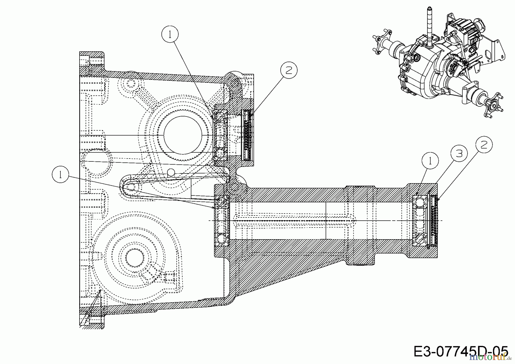  Cub Cadet Gartentraktoren GTX 2100 14A-3GE-603  (2016) Achstrichter rechts