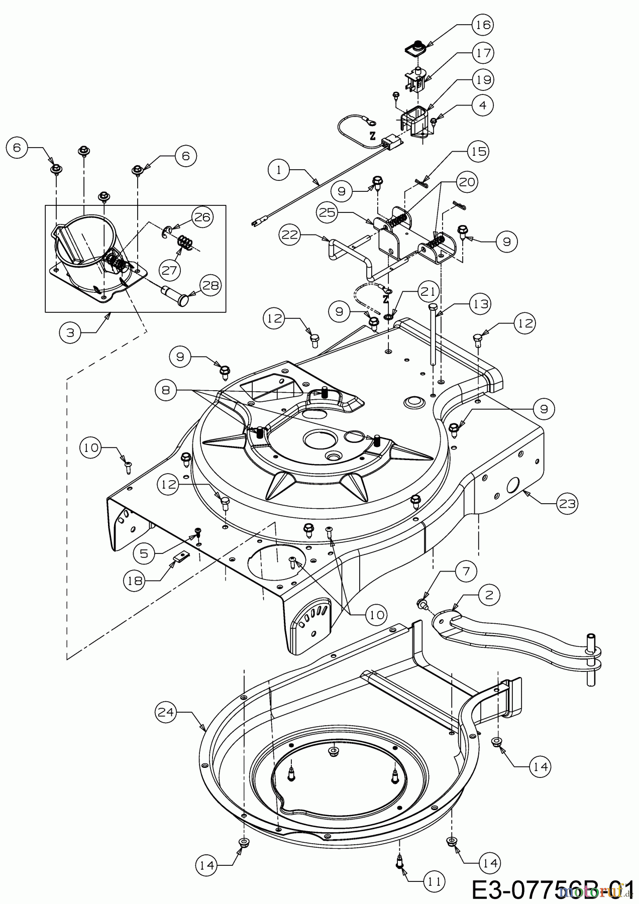 Cub Cadet Laubsauger mit Häckselfunktion CSV 060 24A-06MP603 (2014) Gehäuse