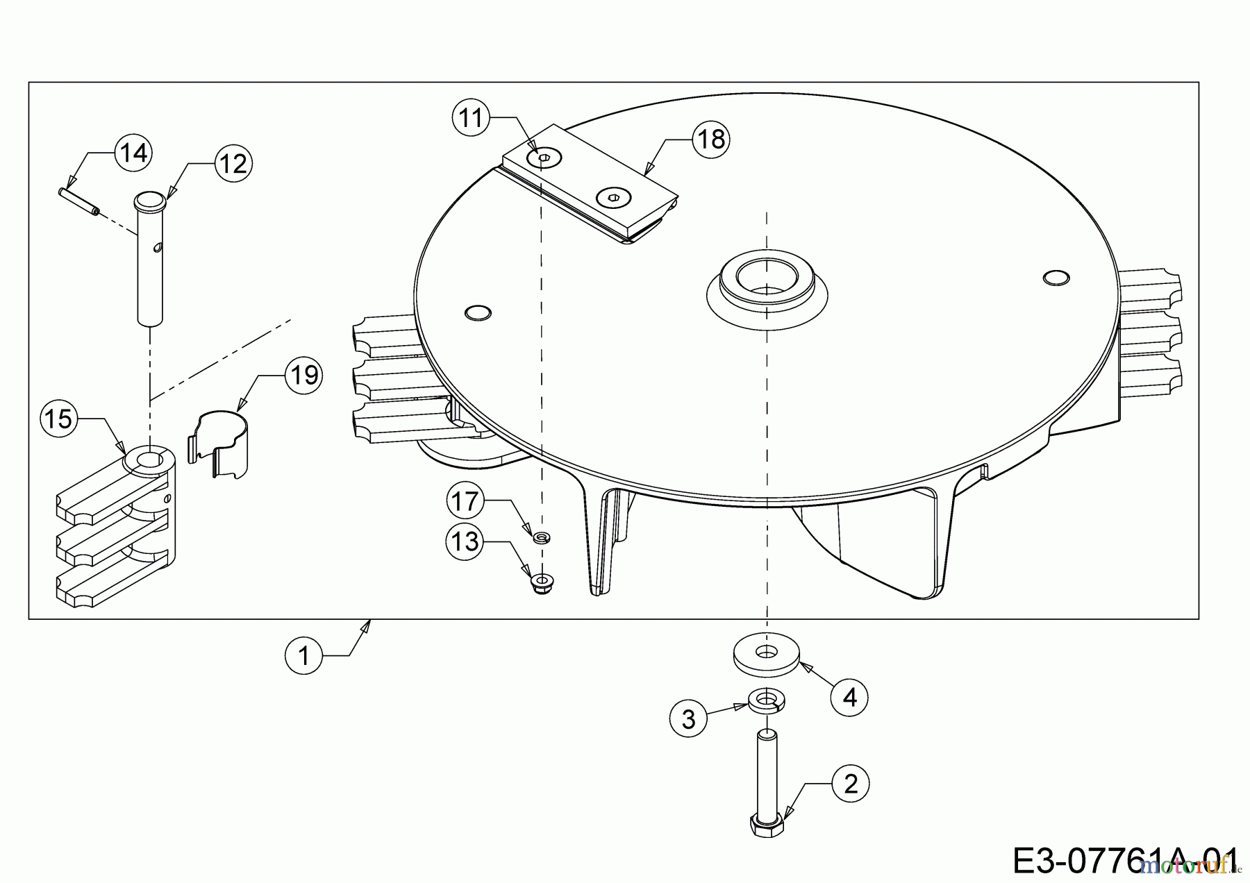 Cub Cadet Laubsauger mit Häckselfunktion CSV 060 24A-06MP603 (2014) Messerträger mit Messern
