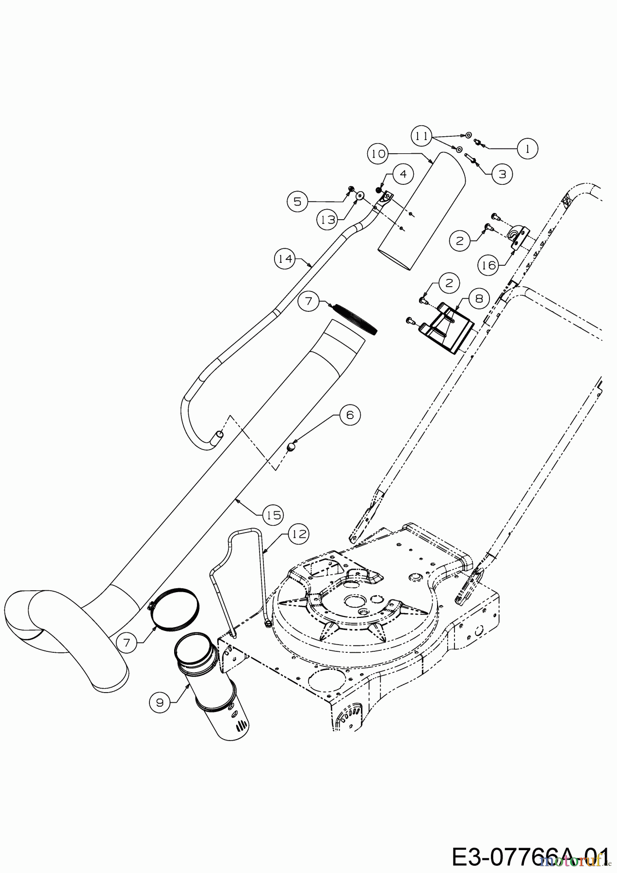 Cub Cadet Laubsauger mit Häckselfunktion CSV 060 24A-06MP603 (2014) Saugschlauch