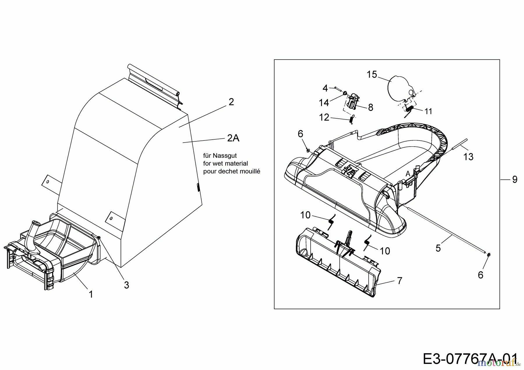  Cub Cadet Laubsauger mit Häckselfunktion CSV 060 24A-06MP603  (2014) Saugdüse, Fangsack