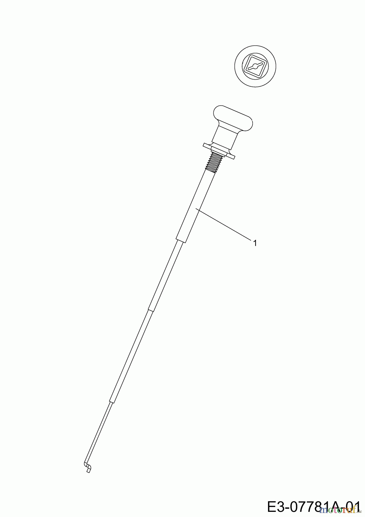 WOLF-Garten Expert Rasentraktoren Expert 105.220 H 13BF91WN650 (2014) Chokezug