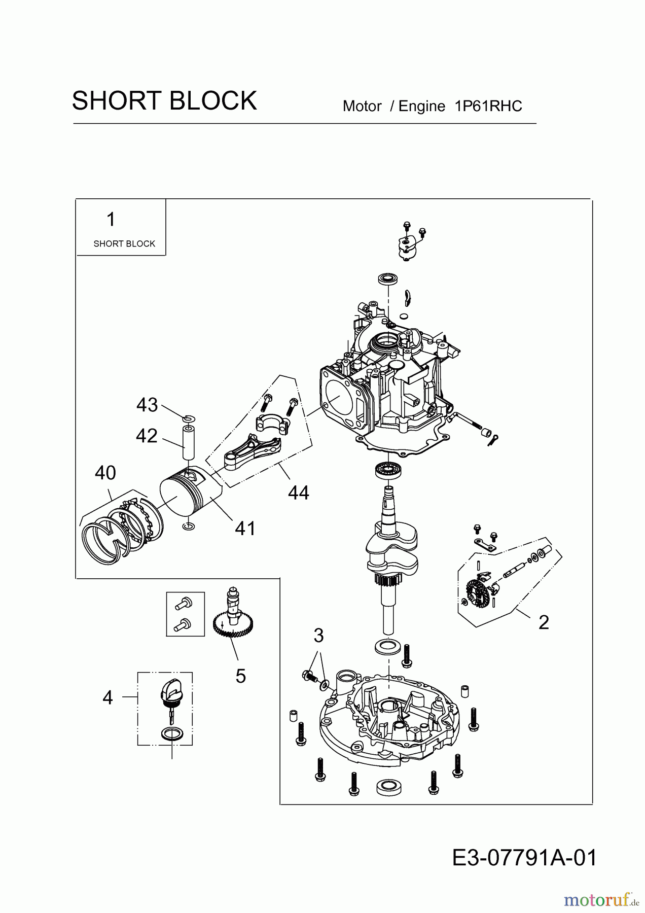  MTD-Motoren Vertikal 1P61RHC 752Z1P61RHC  (2014) Rumpfmotor