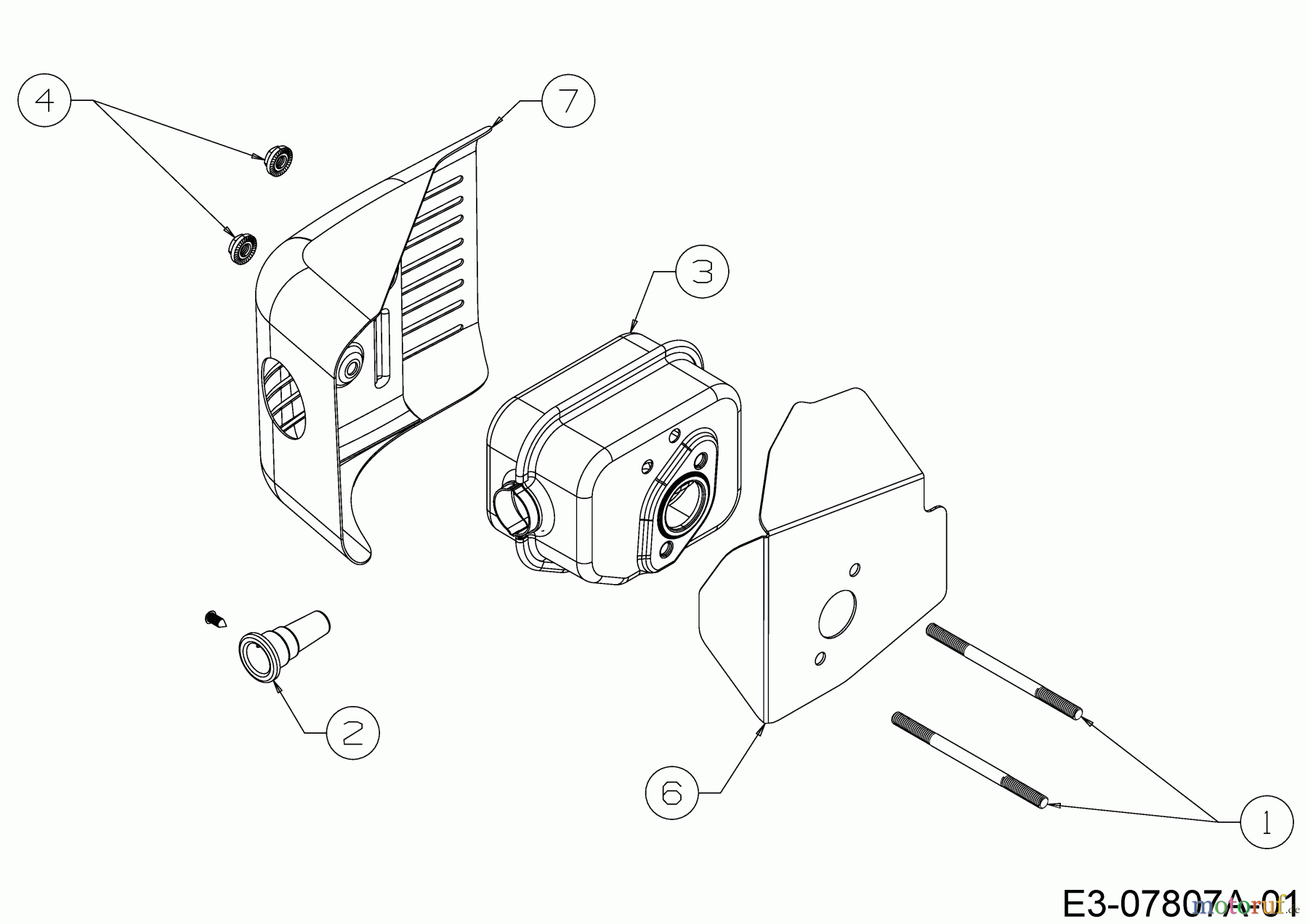 MTD-Motoren Vertikal 1P61NHB 752Z1P61NHB (2013) Auspuff