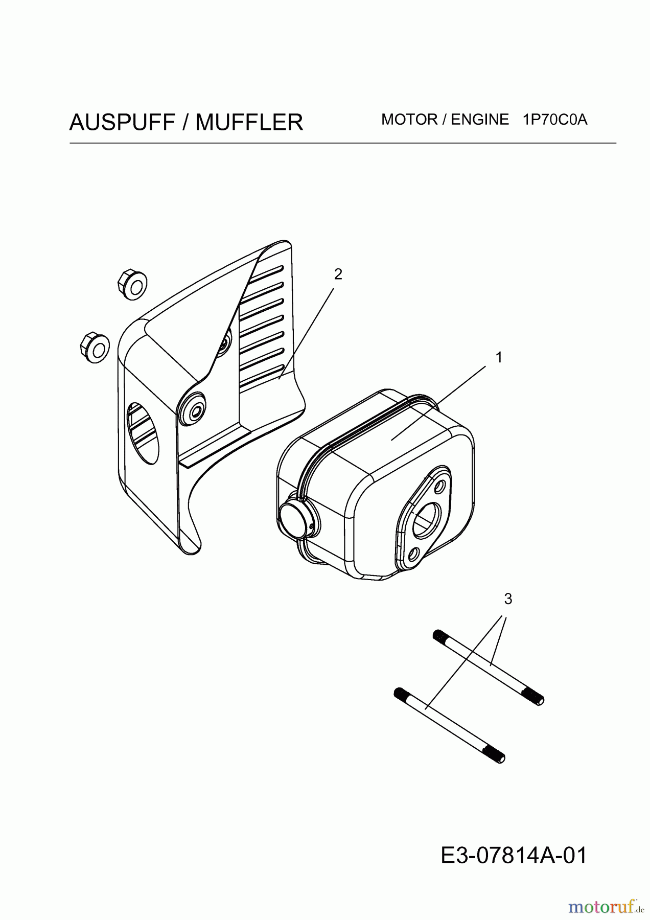 MTD-Motoren Vertikal 1P70C0A 752Z1P70C0A (2012) Auspuff