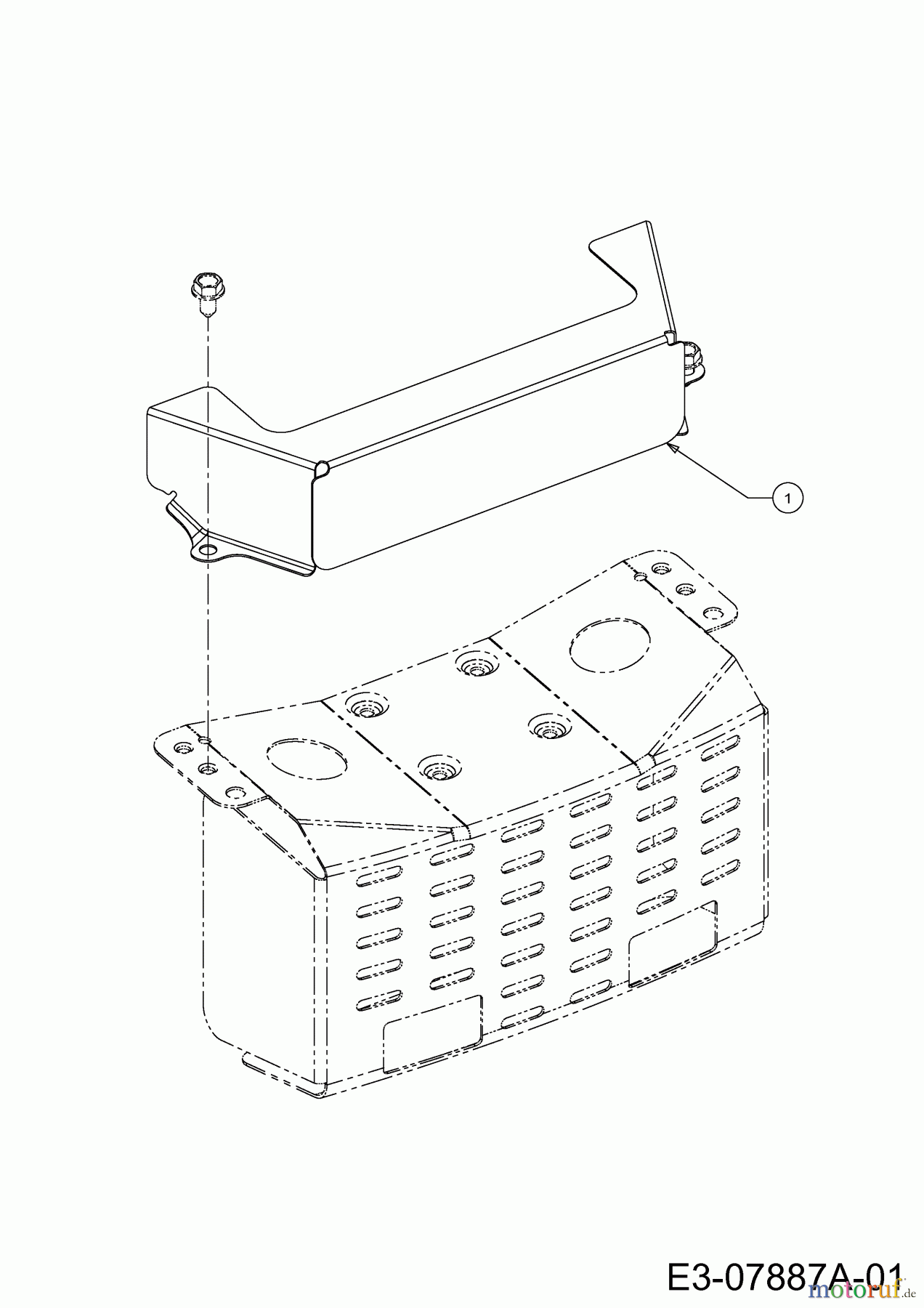 Gutbrod Rasentraktoren Sprint SLX 107 S 13AP606G690 (2000) Hitzeschutz