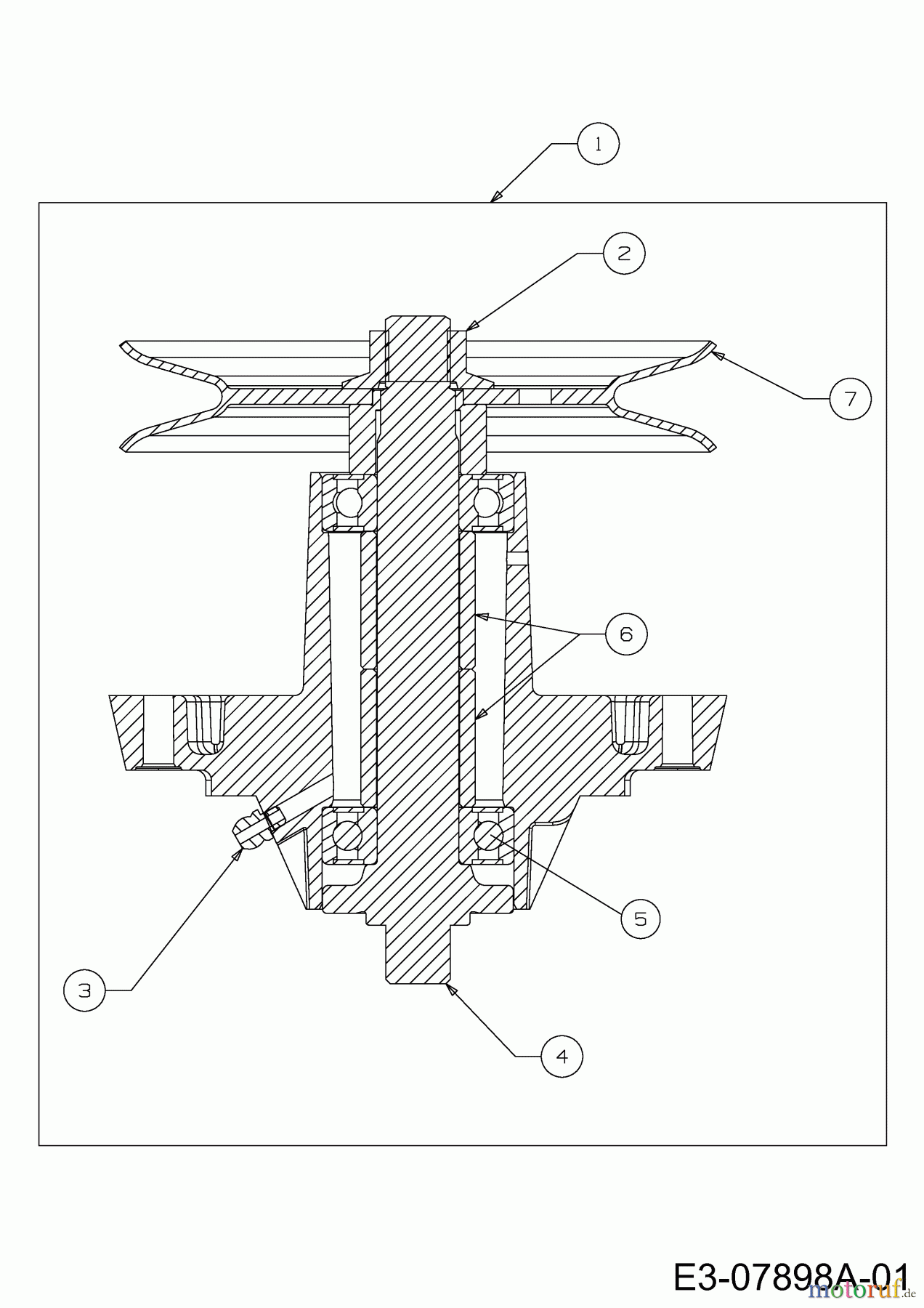 Gutbrod Rasentraktoren Sprint SLX 107 S 13AP606G690 (2000) Messerspindel 618-0427