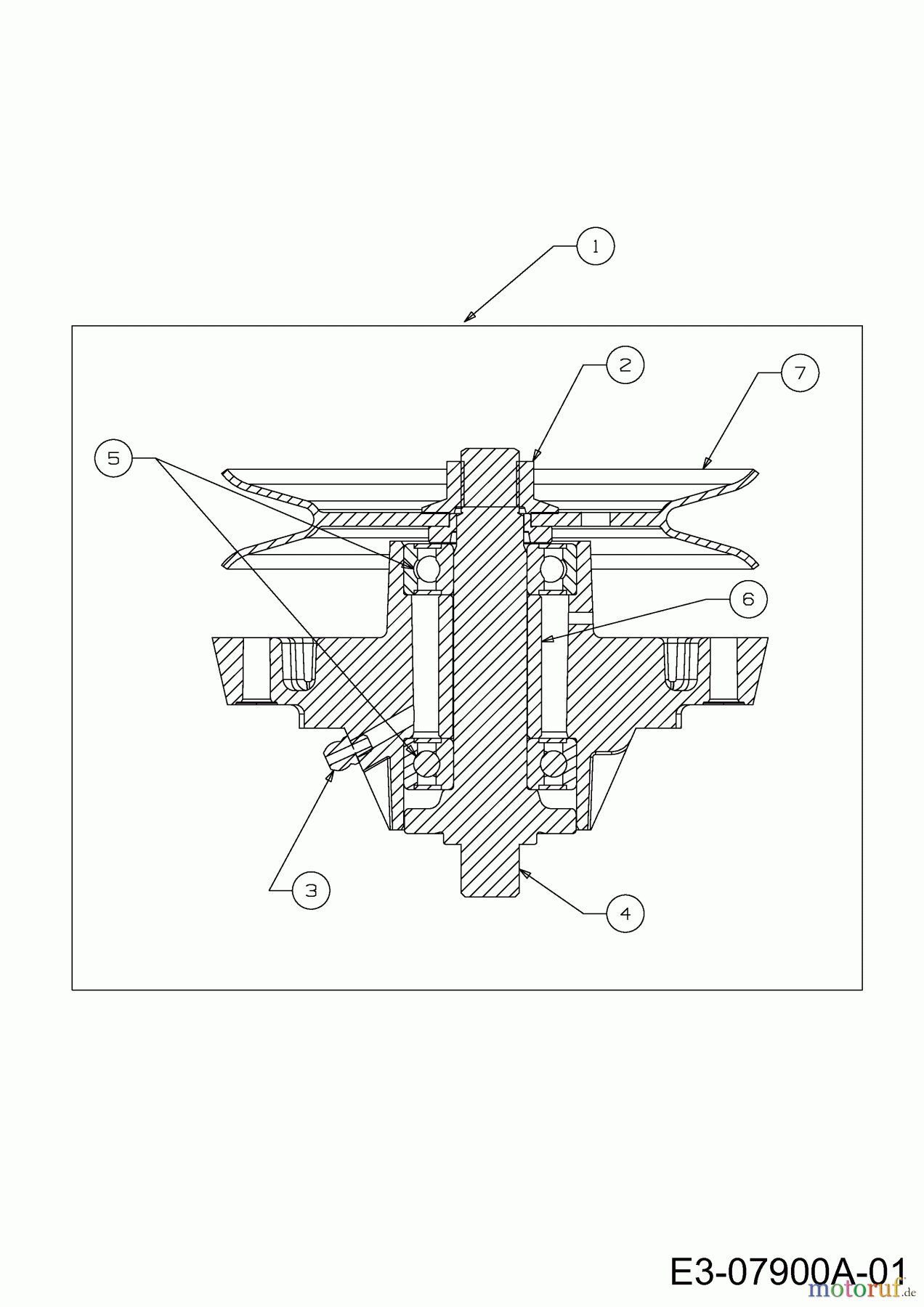 Gutbrod Rasentraktoren Sprint SLX 107 S 13AP606G690 (2000) Messerspindel 618-0574
