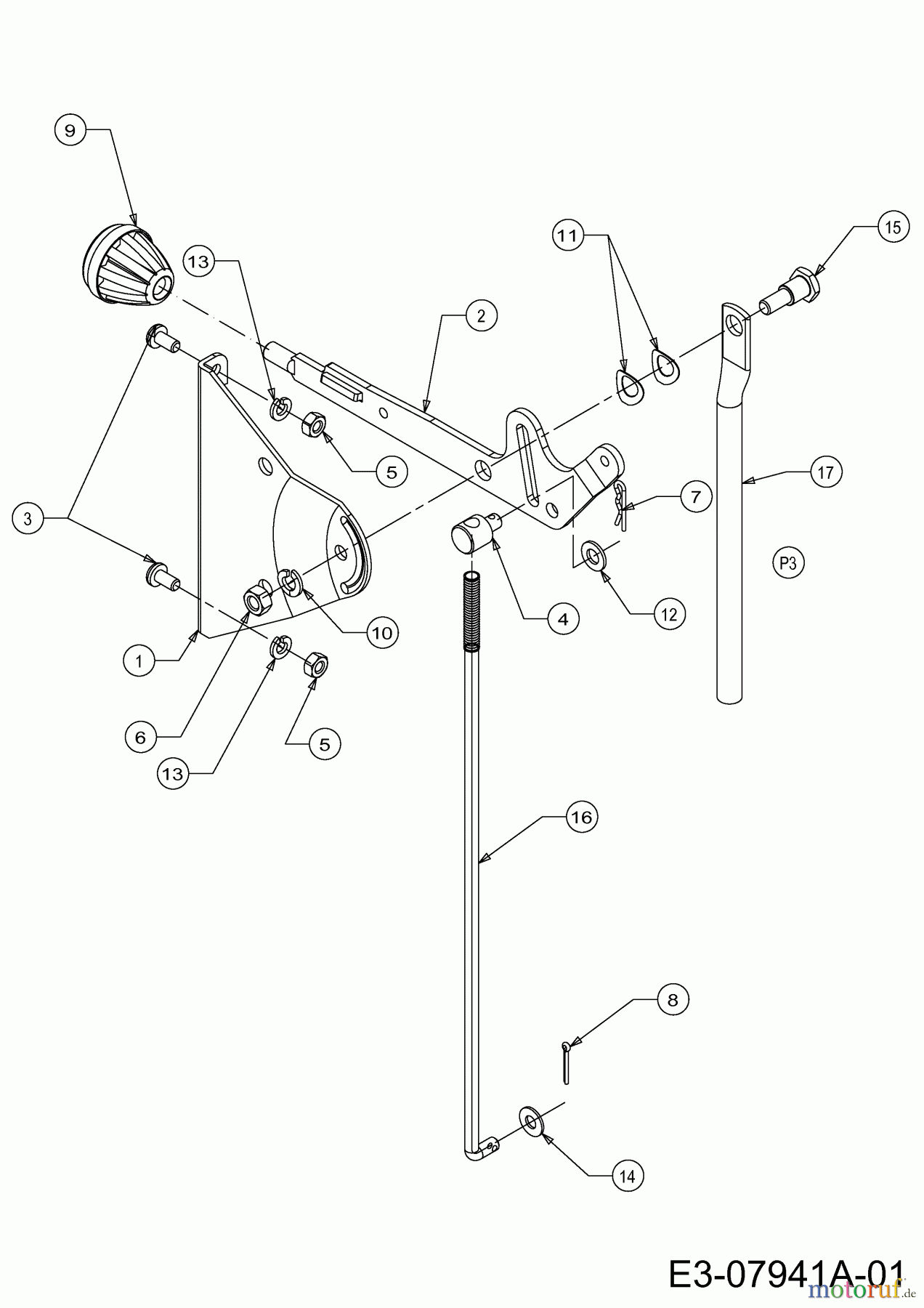 Lawnflite Rasentraktoren 603 13AC479C611 (2004) Geschwindigkeitsregelung