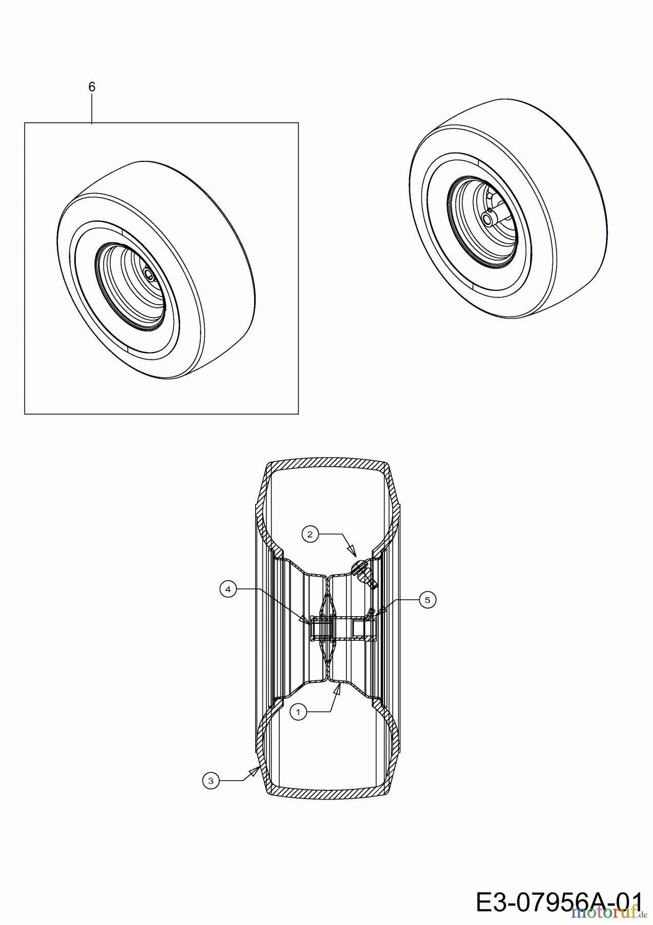 Sandrigarden Rasentraktoren TRPH 105/18 13BQ517N669 (2003) Räder vorne 15x6
