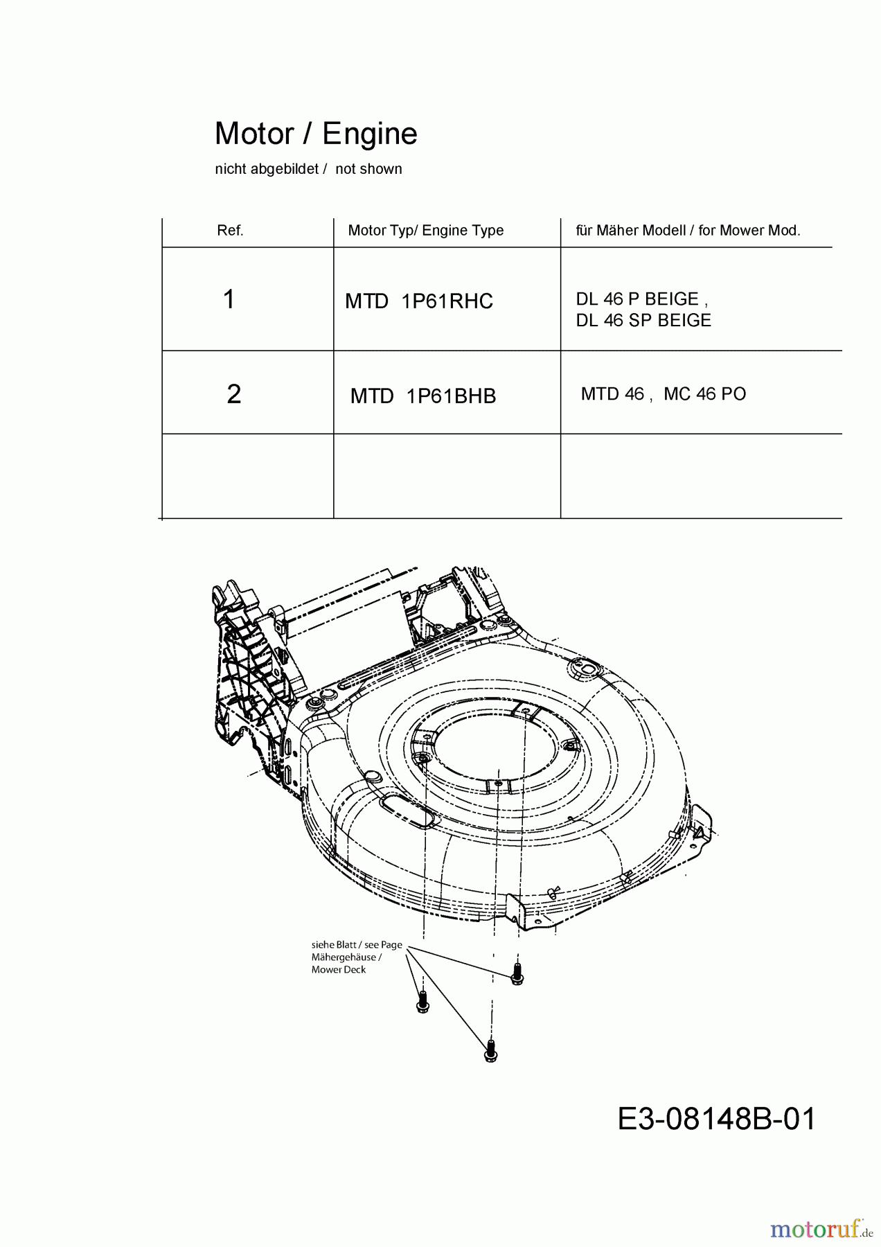 Mastercut Motormäher MC 46 PO 11A-J1M8659 (2015) Motor
