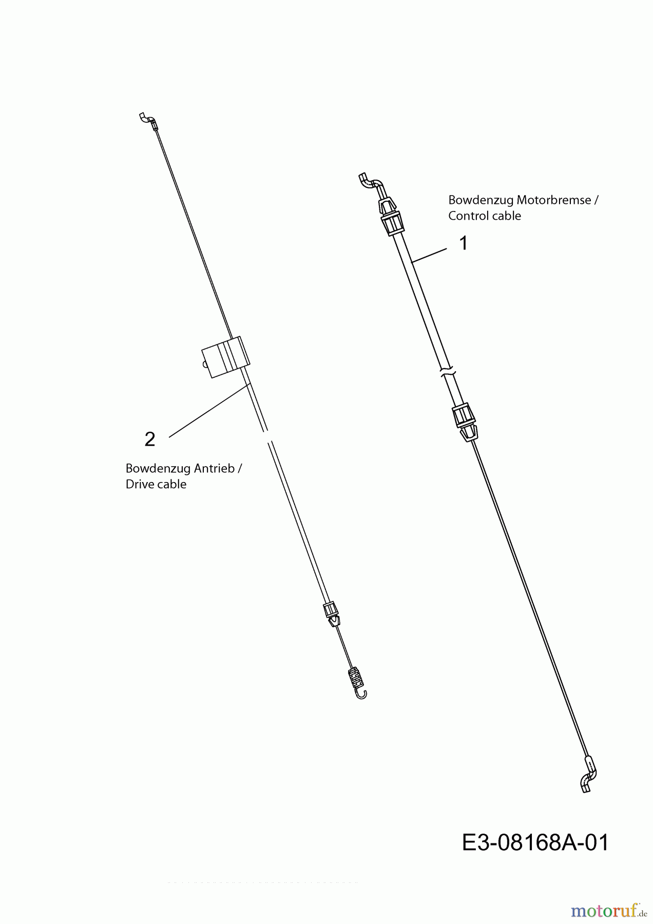 MTD Motormäher mit Antrieb 42 SB 12A-LA0G600 (2014) Bowdenzüge