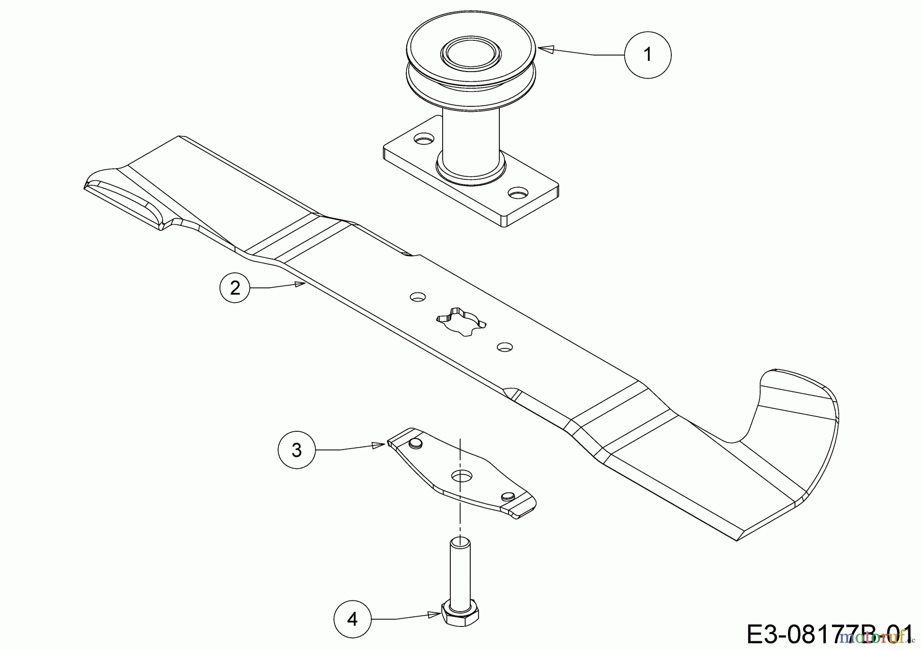 Wingart Motormäher mit Antrieb BR 1446 RA 12B-TH5C601 (2017) Messer, Messeraufnahme
