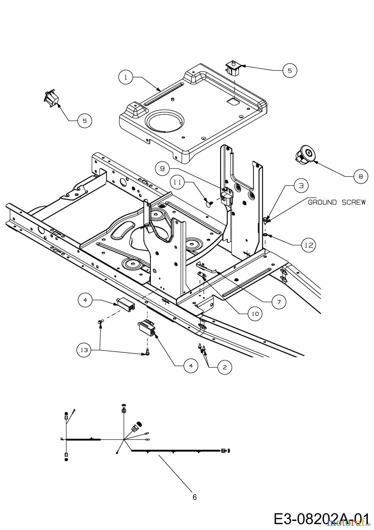 MTD Rasentraktoren Minirider 60 RD 13A625EC600 (2013) Elektroteile