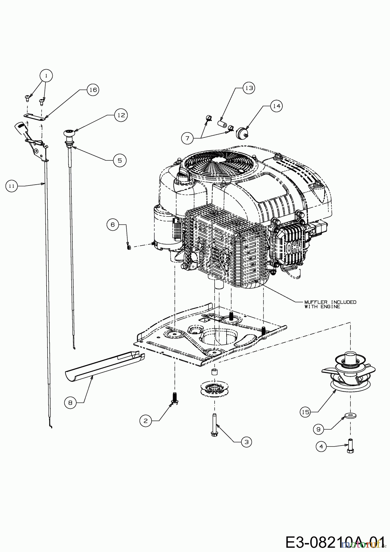 Bestgreen Rasentraktoren BG 11576 SM-13 13B226JD655 (2013) Choke- und Gaszug, Motorzubehör