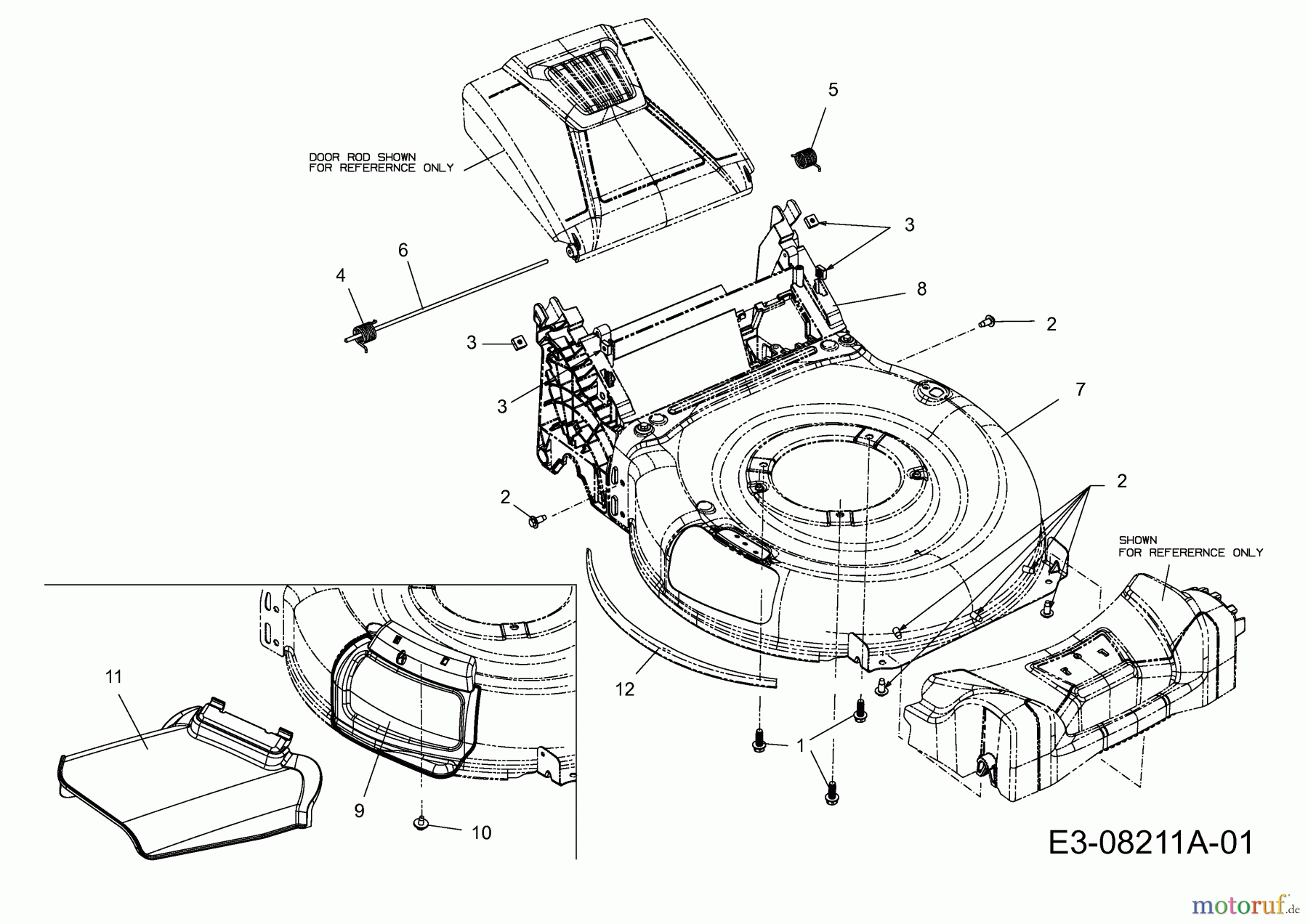  MTD Motormäher mit Antrieb Advance 53 SPKHW 12A-PN7D600  (2013) Mähwerksgehäuse