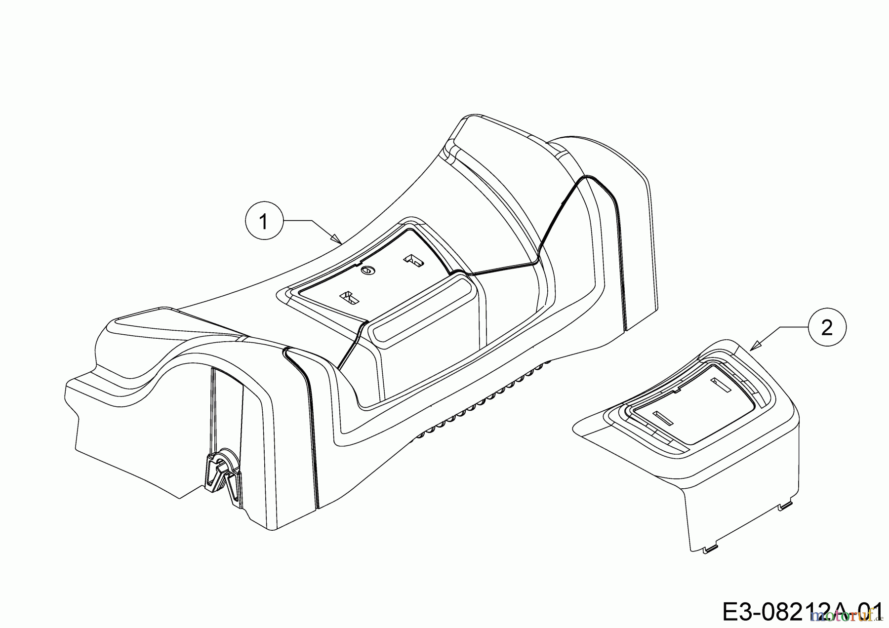  MTD Motormäher mit Antrieb Advance 53 SPKHW 12B-PN7D600  (2016) Abdeckung Vorderachse