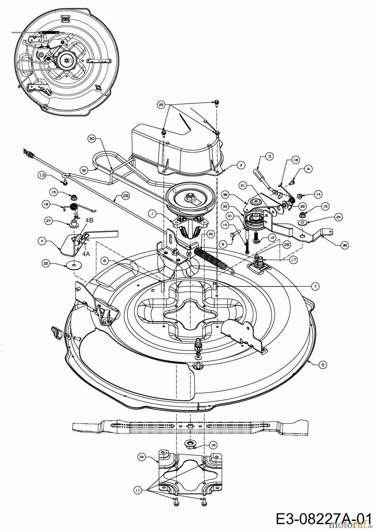 Wolf-Garten Rasentraktoren Scooter Pro 13B226ED650 (2013) Mähwerk D (30