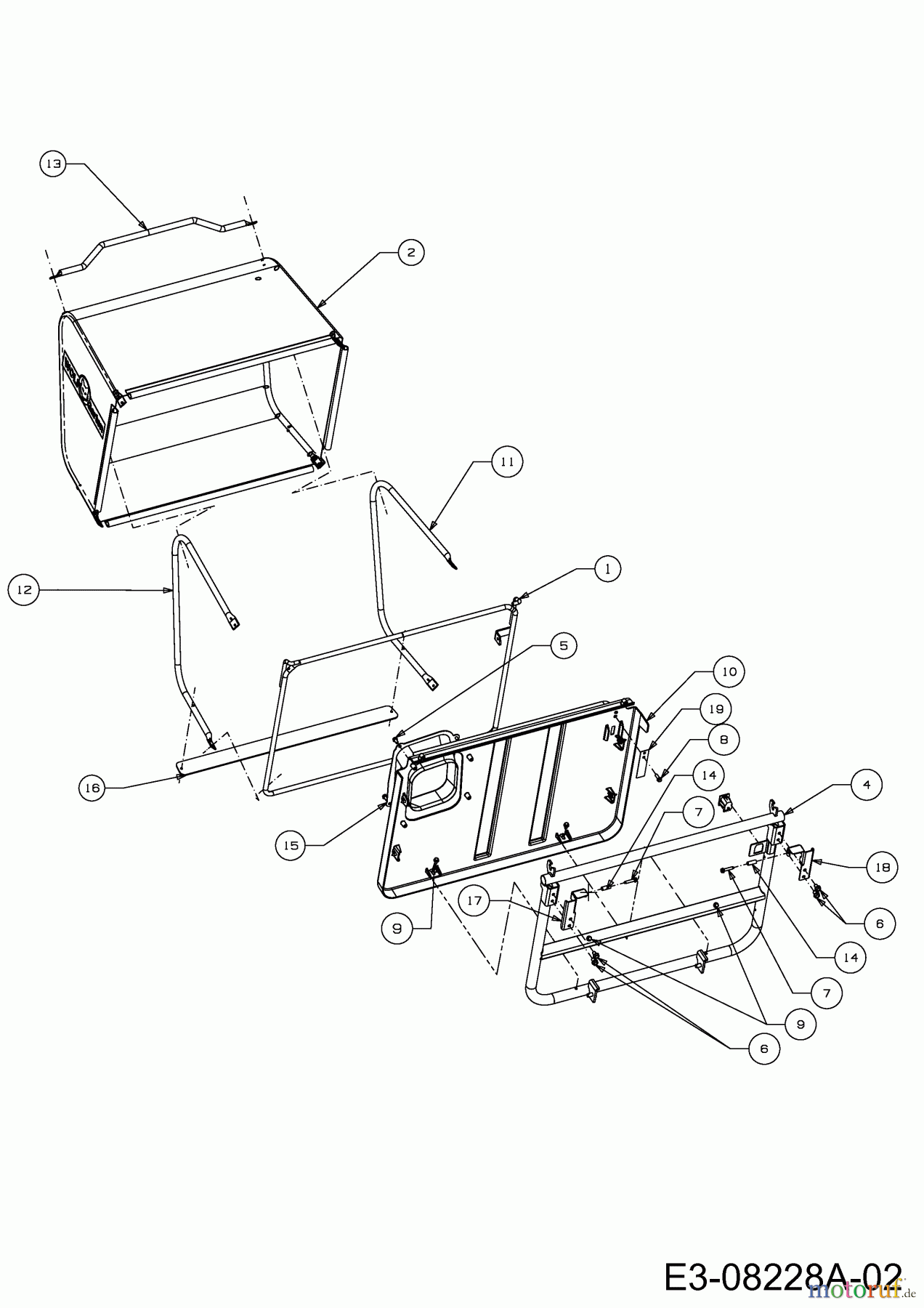 Wolf-Garten Rasentraktoren Scooter Mini 13A326EC650 (2013) Grasfangeinrichtung