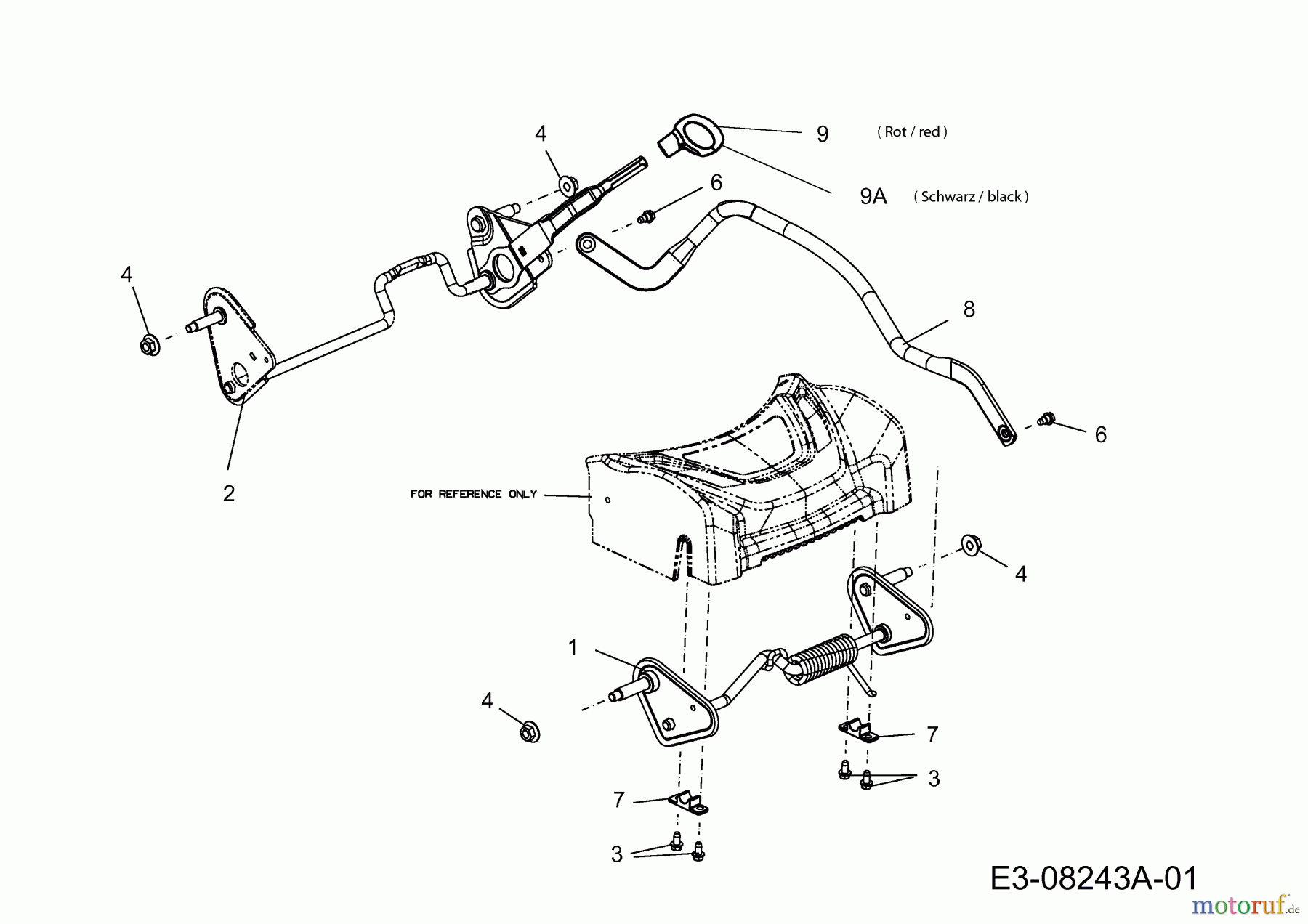 Massey Ferguson Motormäher mit Antrieb MF 530 SPB 12A-PU8R695 (2014) Höhenverstellung
