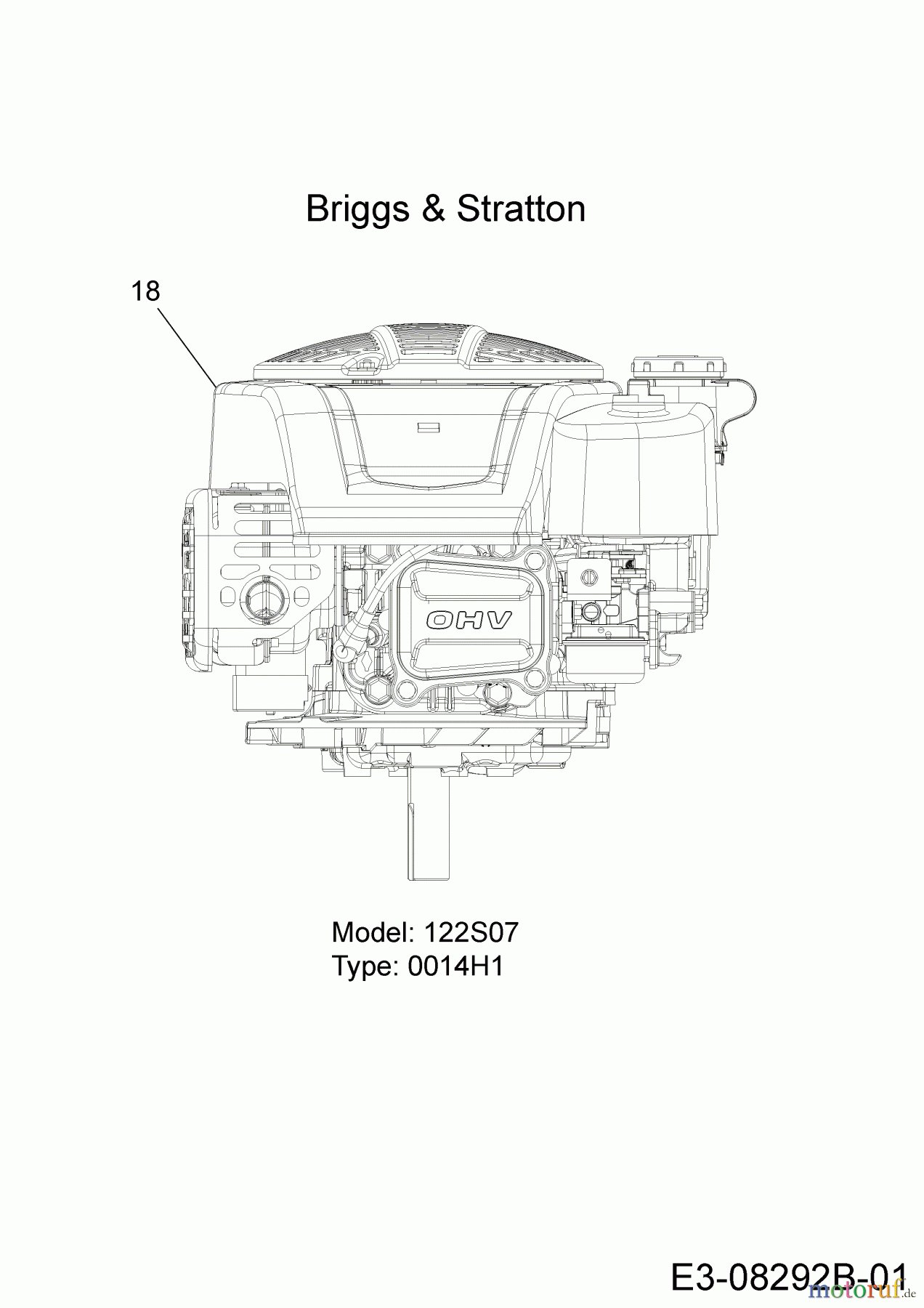 MTD Rasentraktoren Minirider 60 SDE 13A326JC600 (2016) Motor B&S