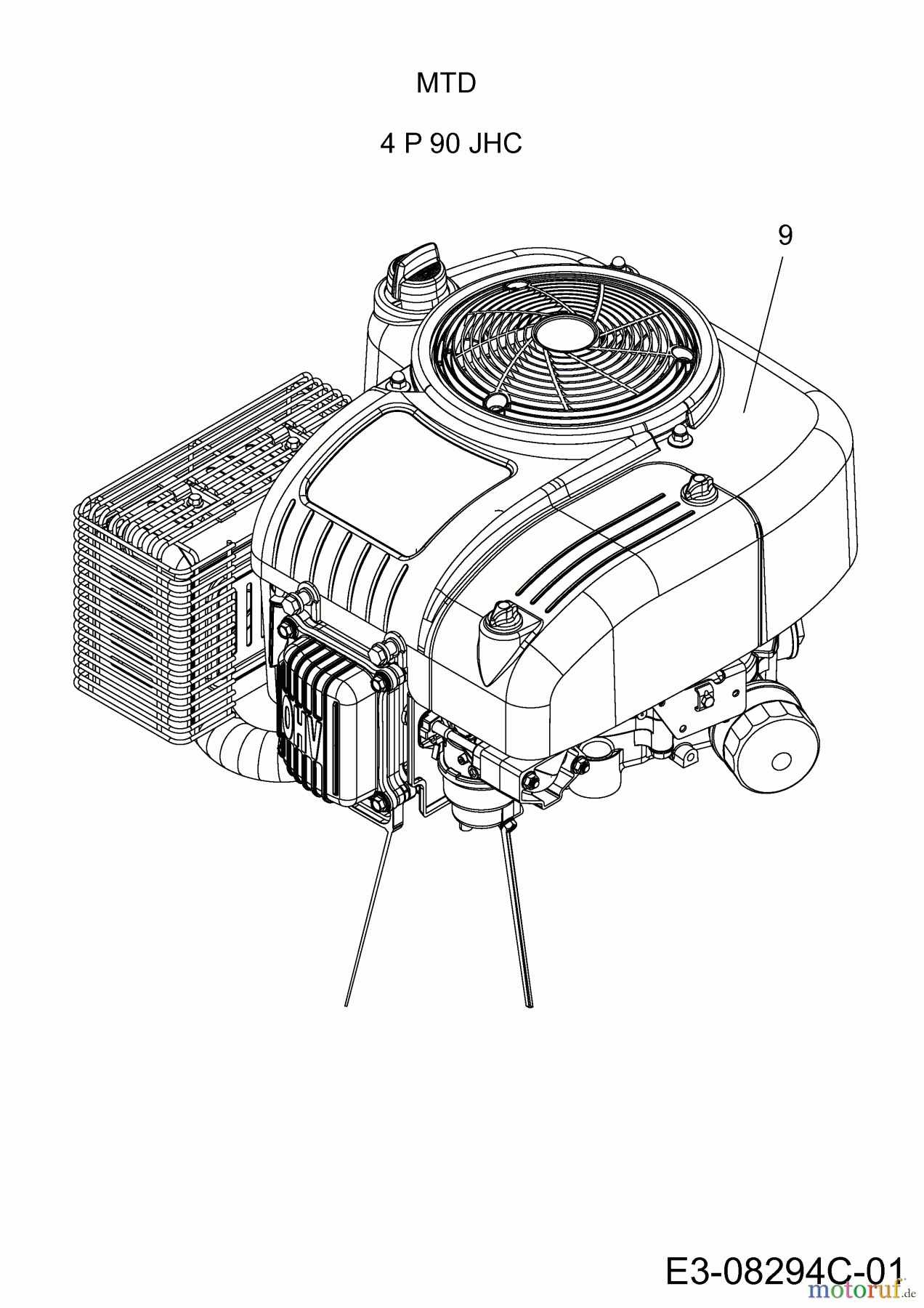 WOLF-Garten Expert Rasentraktoren Expert Scooter Pro 13B226ED650 (2014) Motor MTD