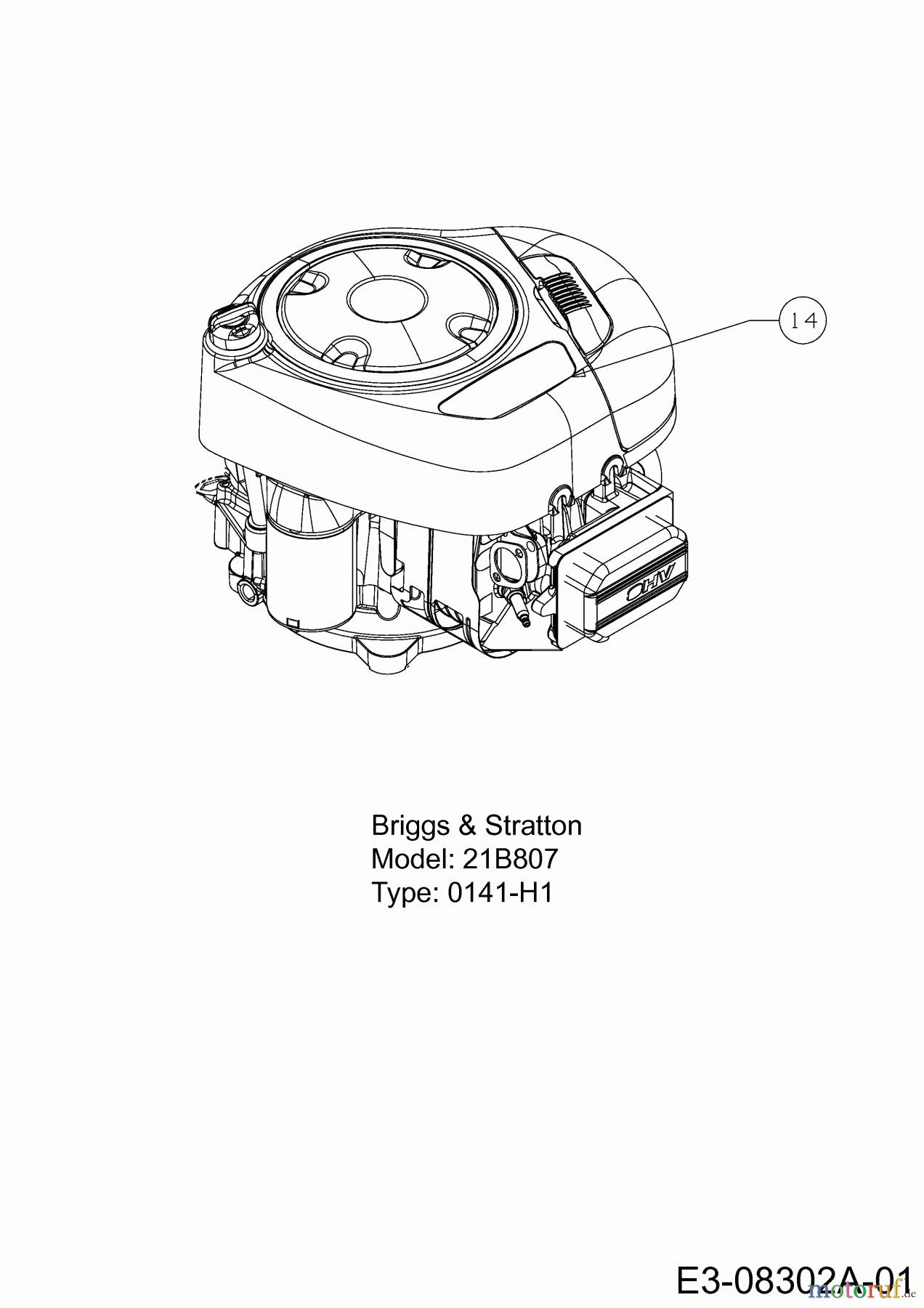 Bestgreen Rasentraktoren BG 1392 RBK-13 13AH765E655 (2013) Motor Briggs & Stratton
