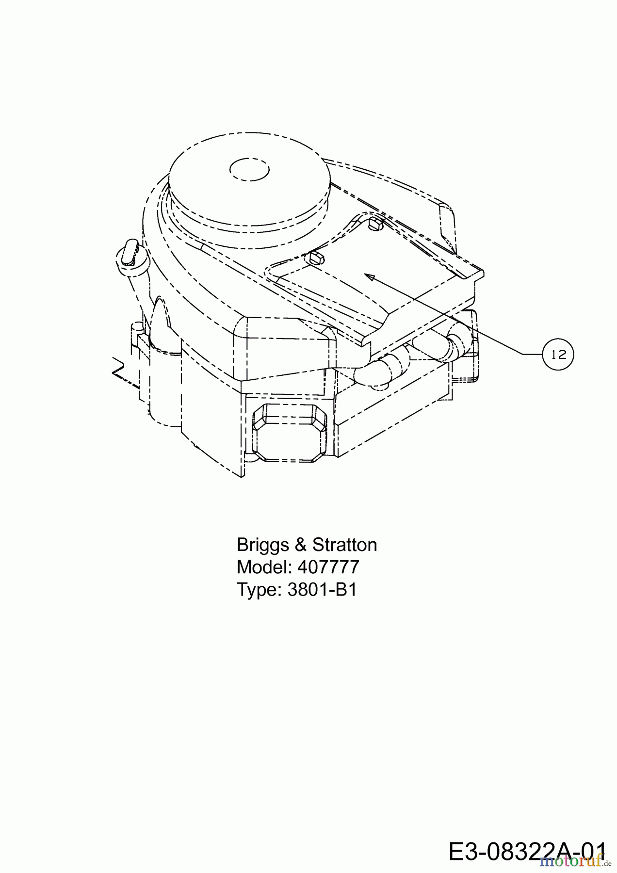 Mac Allister Rasentraktoren MAC 220/105 H 13AU718N668D (2013) Motor Briggs & Stratton