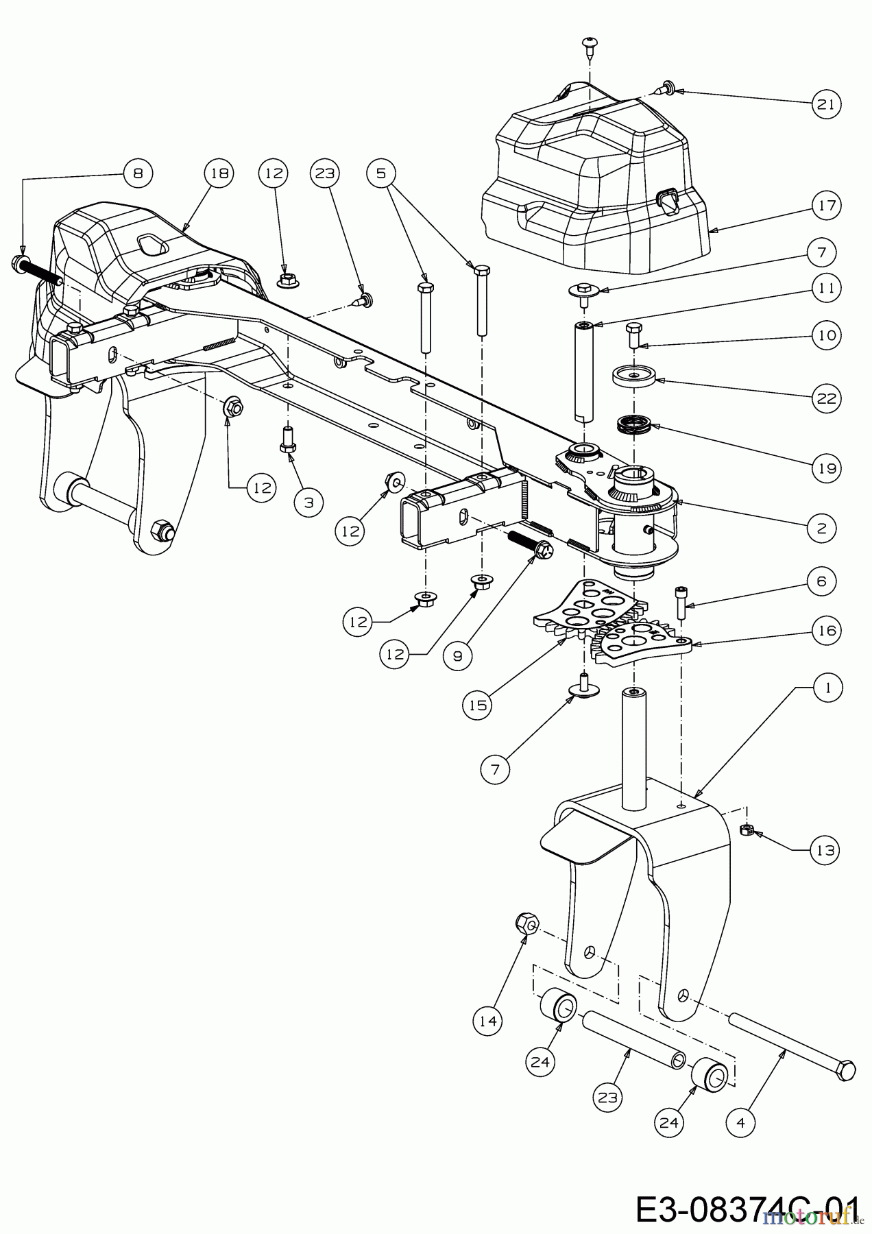 Cub Cadet Zero Turn RZT S 42 17ARCBDS330 (2016) Vorderachse
