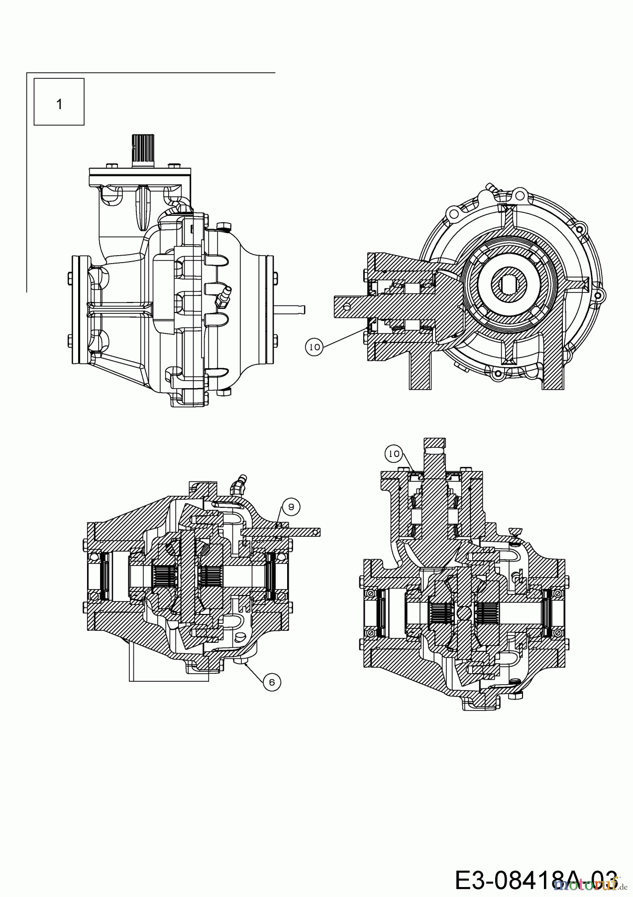 Cub Cadet Utility Vehicle Volunteer 37AK466D603R (2014) Differential hinten