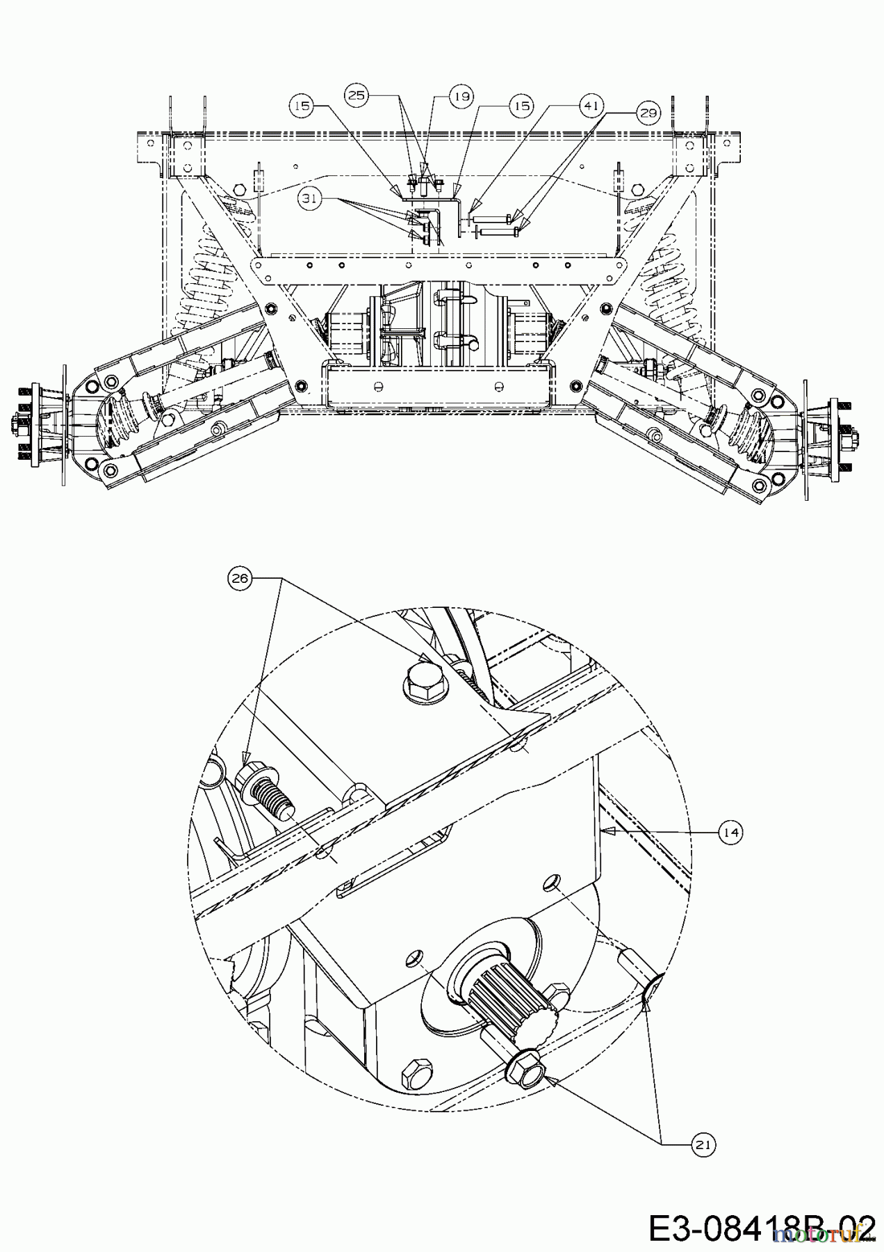  Massey Ferguson Utility Vehicle MF 20 MD 37AK468D695  (2017) Befestigung Differential hinten