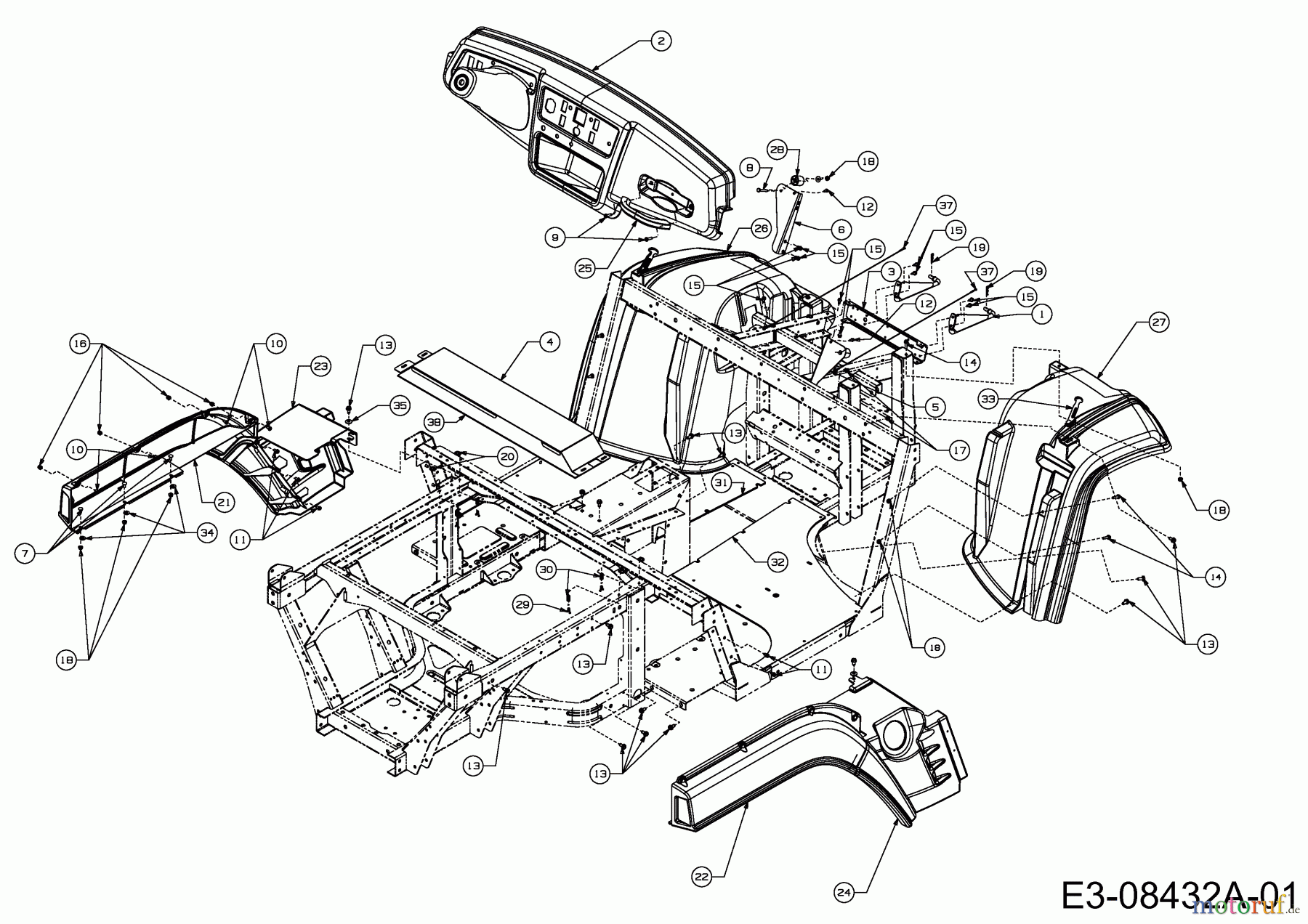 Massey Ferguson Utility Vehicle MF 20 MD 37AK468D695R (2016) Armaturenbrett, Verkleidungen