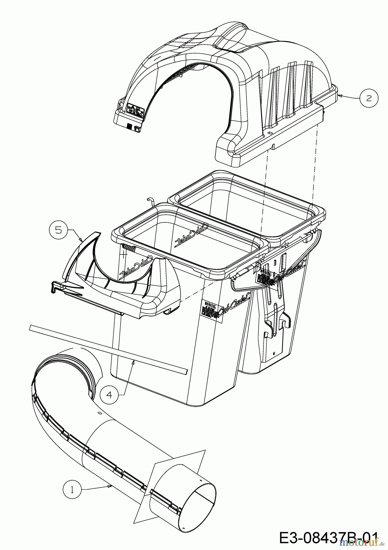 MTD Zubehör Zubehör Garten- und Rasentraktoren Grasfangvorrichtung für A Serie (NX-15) mit Mähwerk S (42