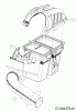 MTD Zubehör Grasfangvorrichtung für 900 Serie (NX-09) mit Mähwerk T (46"/117cm) 19A30003100 (2017) Ersatzteile Grasfangsackdeckel, Obere Röhre