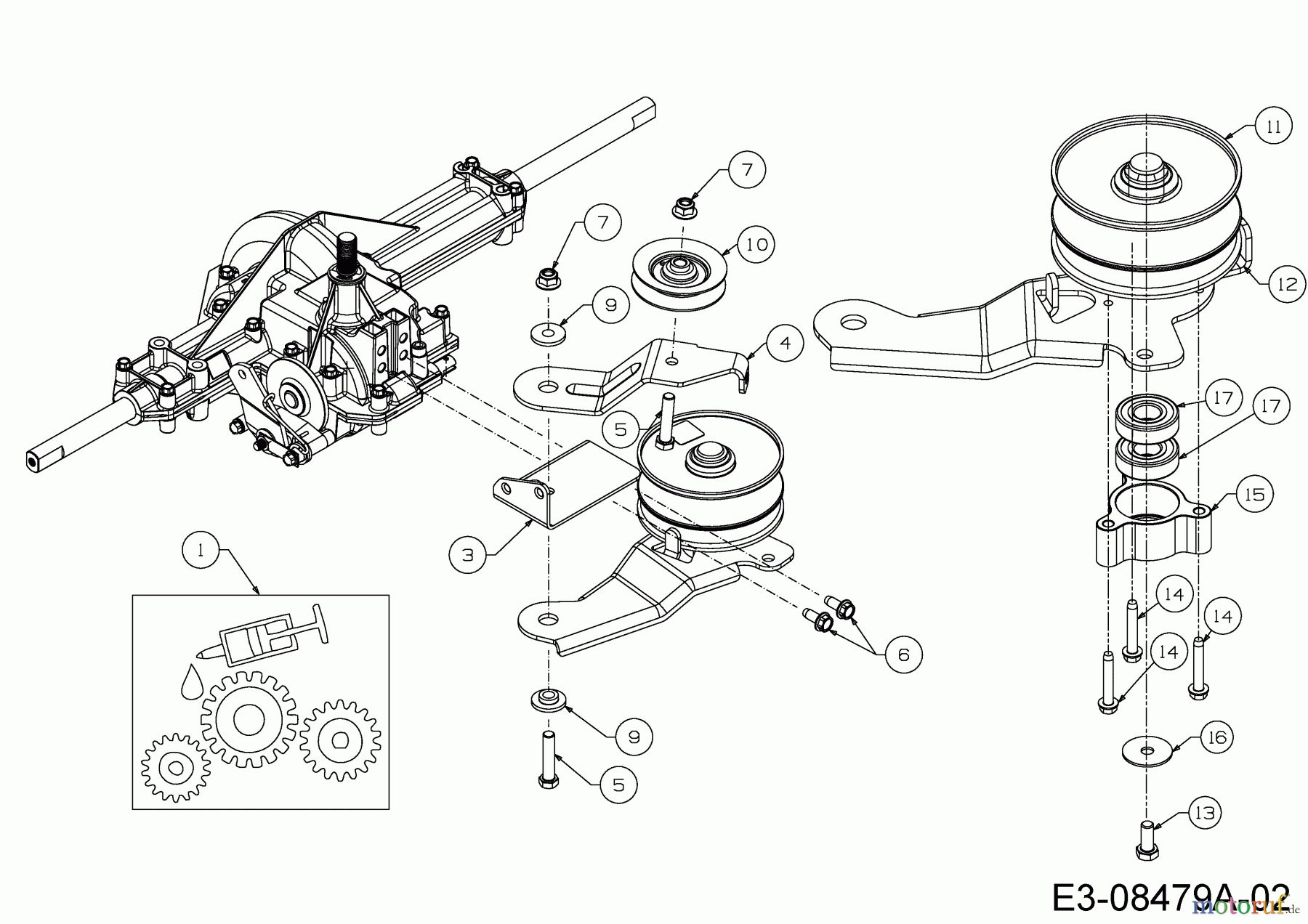 MTD Rasentraktoren 15.5/42 13AM775S308 (2015) Variator