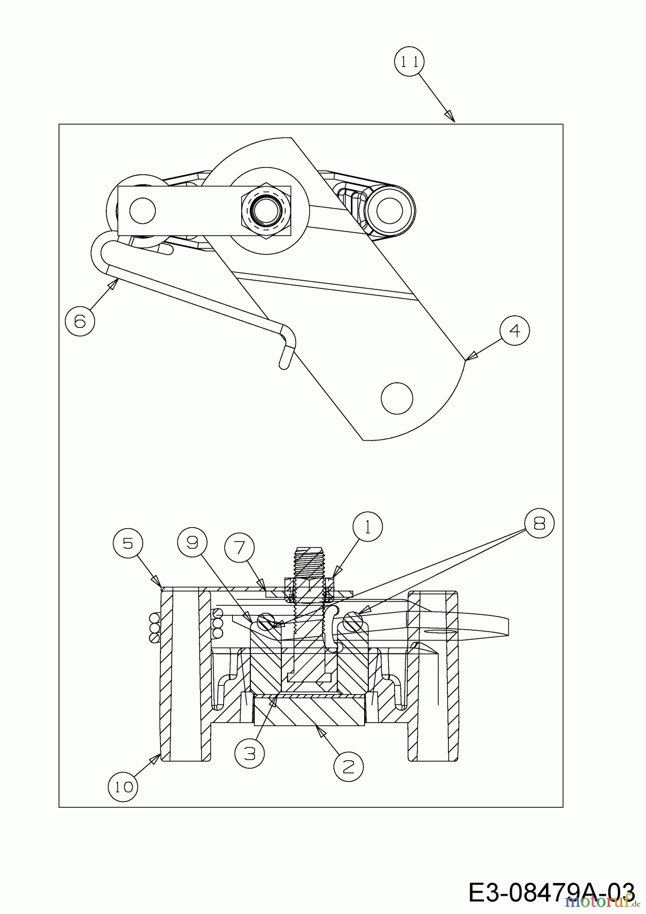 MTD Rasentraktoren 15.5/42 13AM775S308 (2015) Bremse