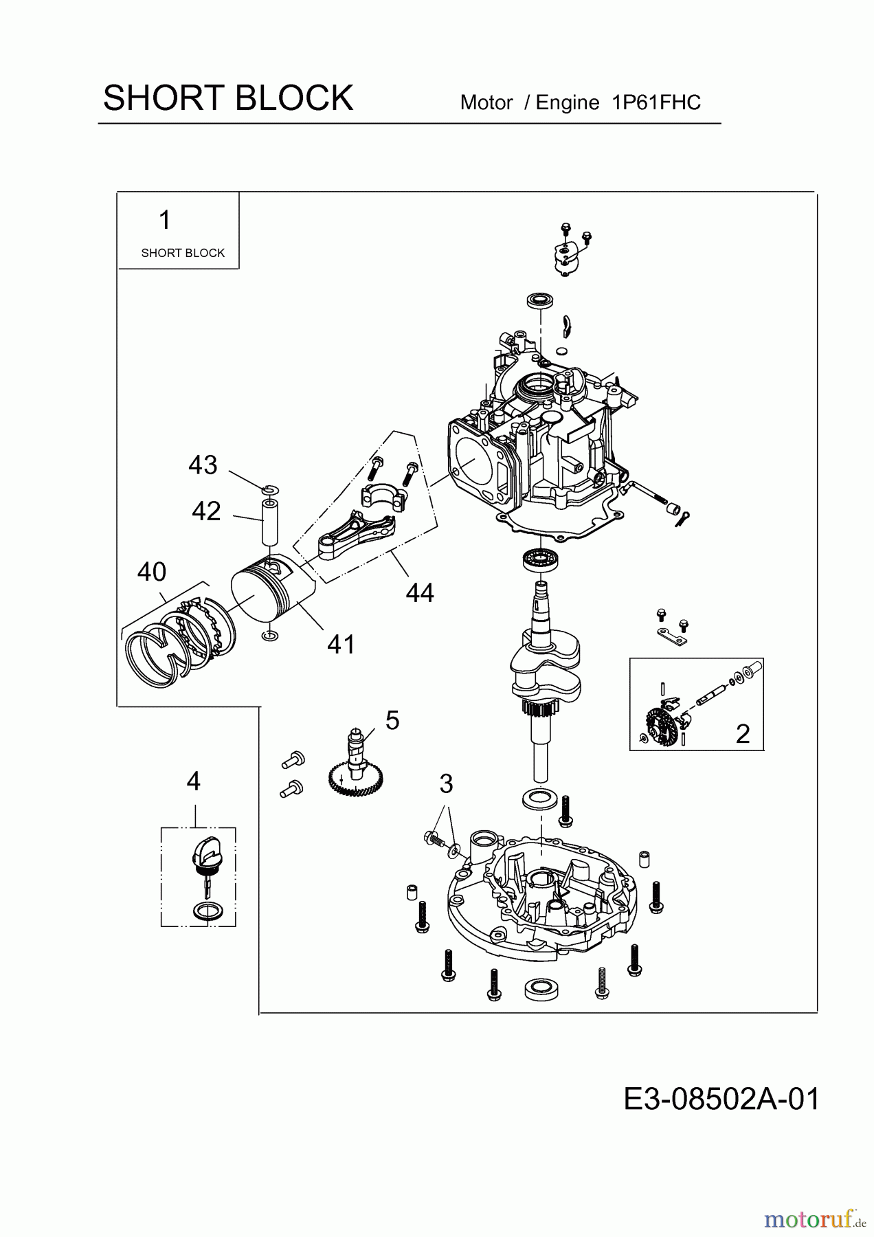 MTD-Motoren Vertikal 1P61FHC 752Z1P61FHC (2014) Rumpfmotor