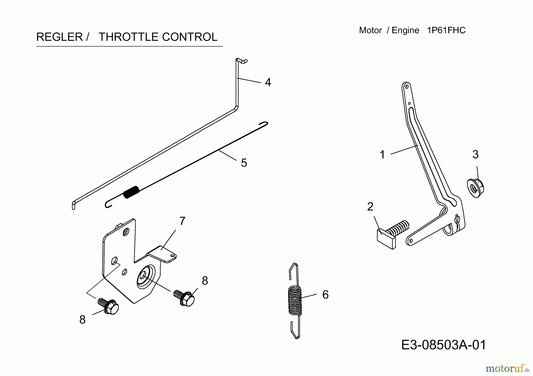  MTD-Motoren Vertikal 1P61FHC 752Z1P61FHC  (2013) Regler