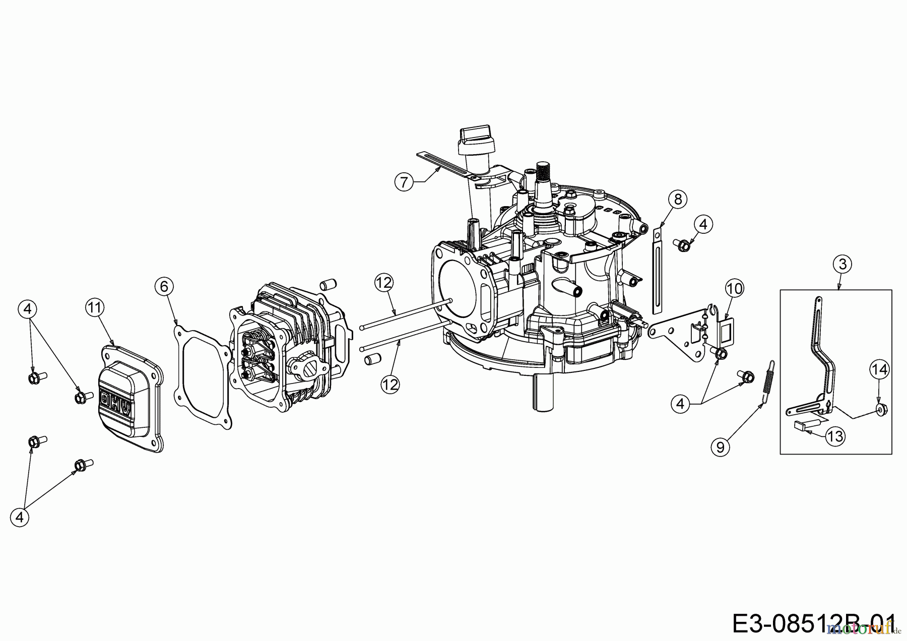  MTD-Motoren Vertikal 5X65RH 752Z5X65RH  (2016) Reglerhebel, Ventildeckel
