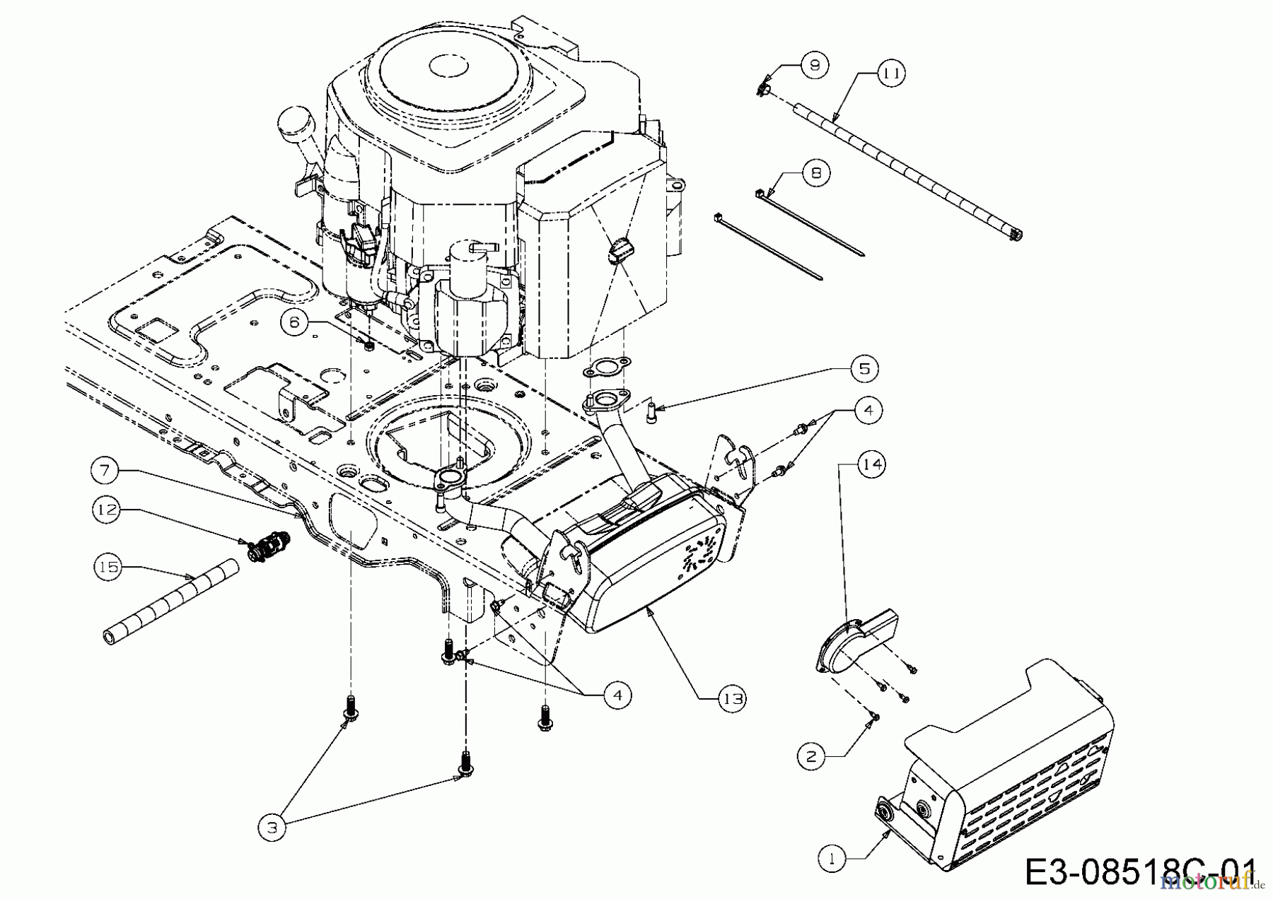 Cub Cadet Rasentraktoren LTX 1050 13BQ93AP330 (2015) Motorzubehör
