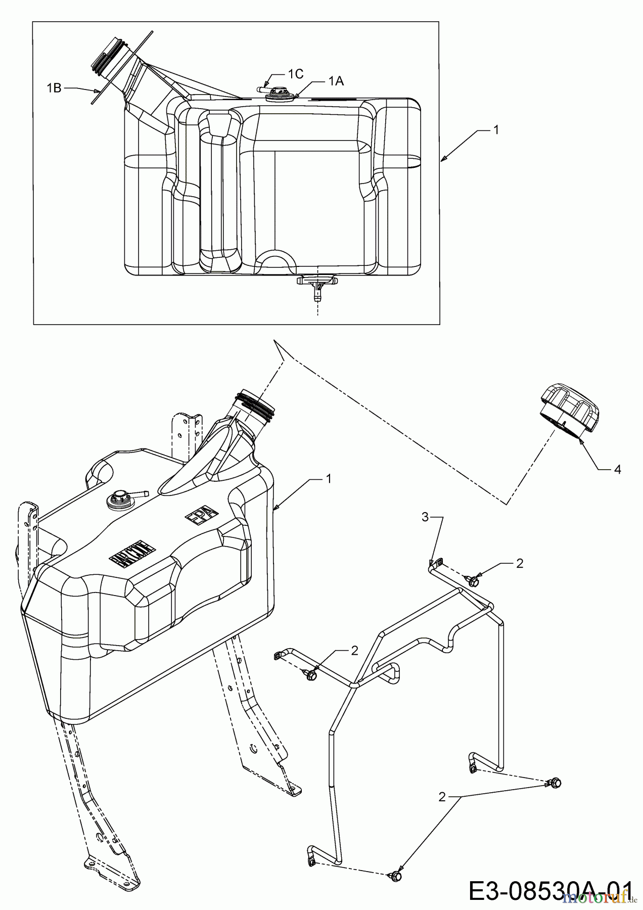 Cub Cadet Rasentraktoren LTX 1045 13WX91AT056 (2014) Tank