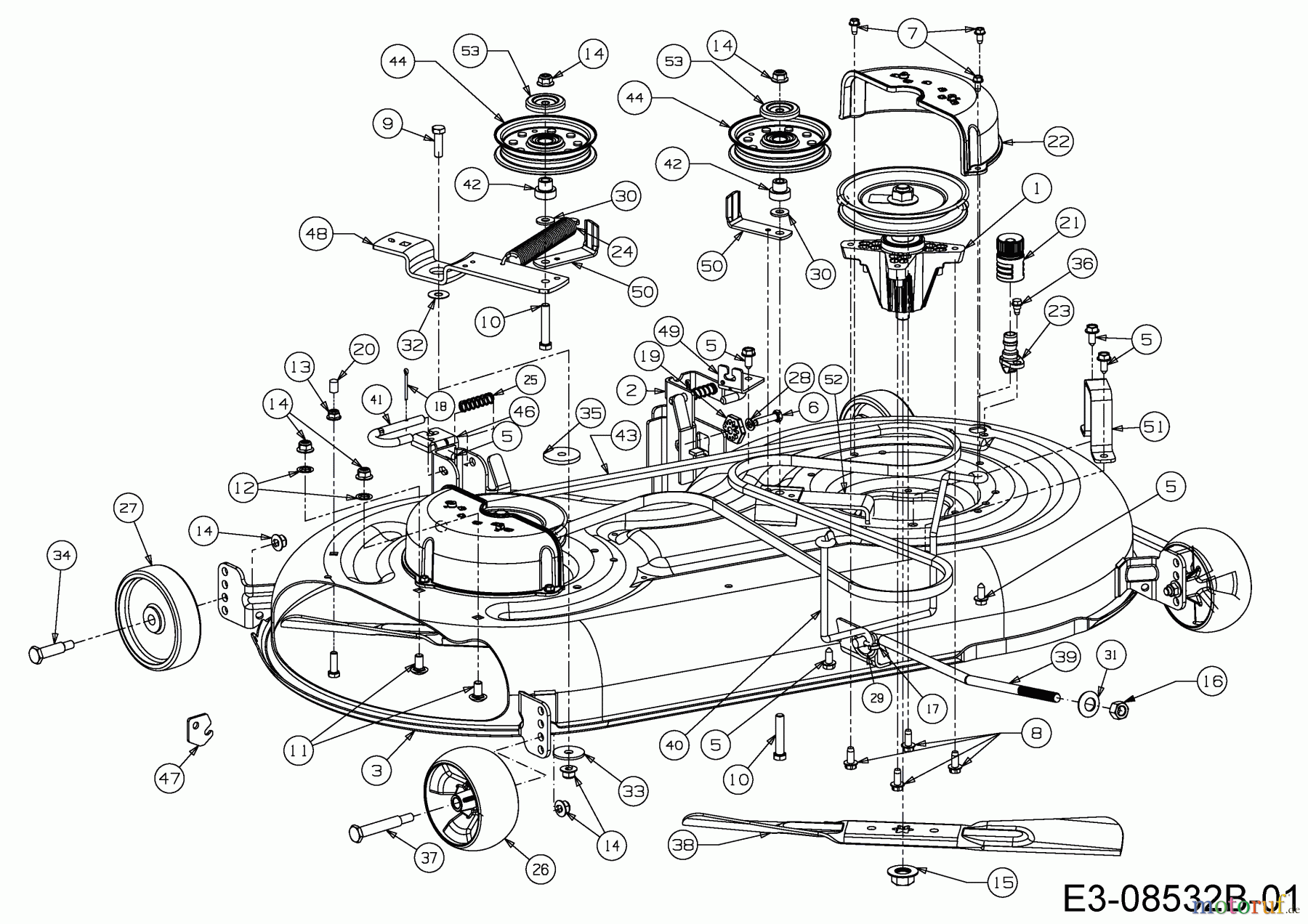 Masport Rasentraktoren HVT 4200 13AT93GS319 (2014) Mähwerk S (42