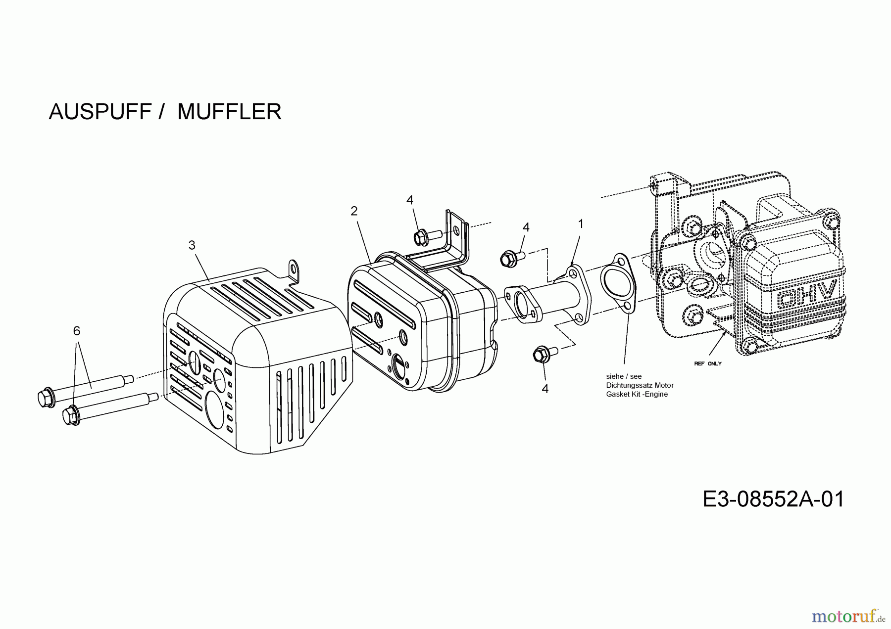 MTD-Motoren Vertikal 5P71MH 752M5P71MH (2014) Auspuff