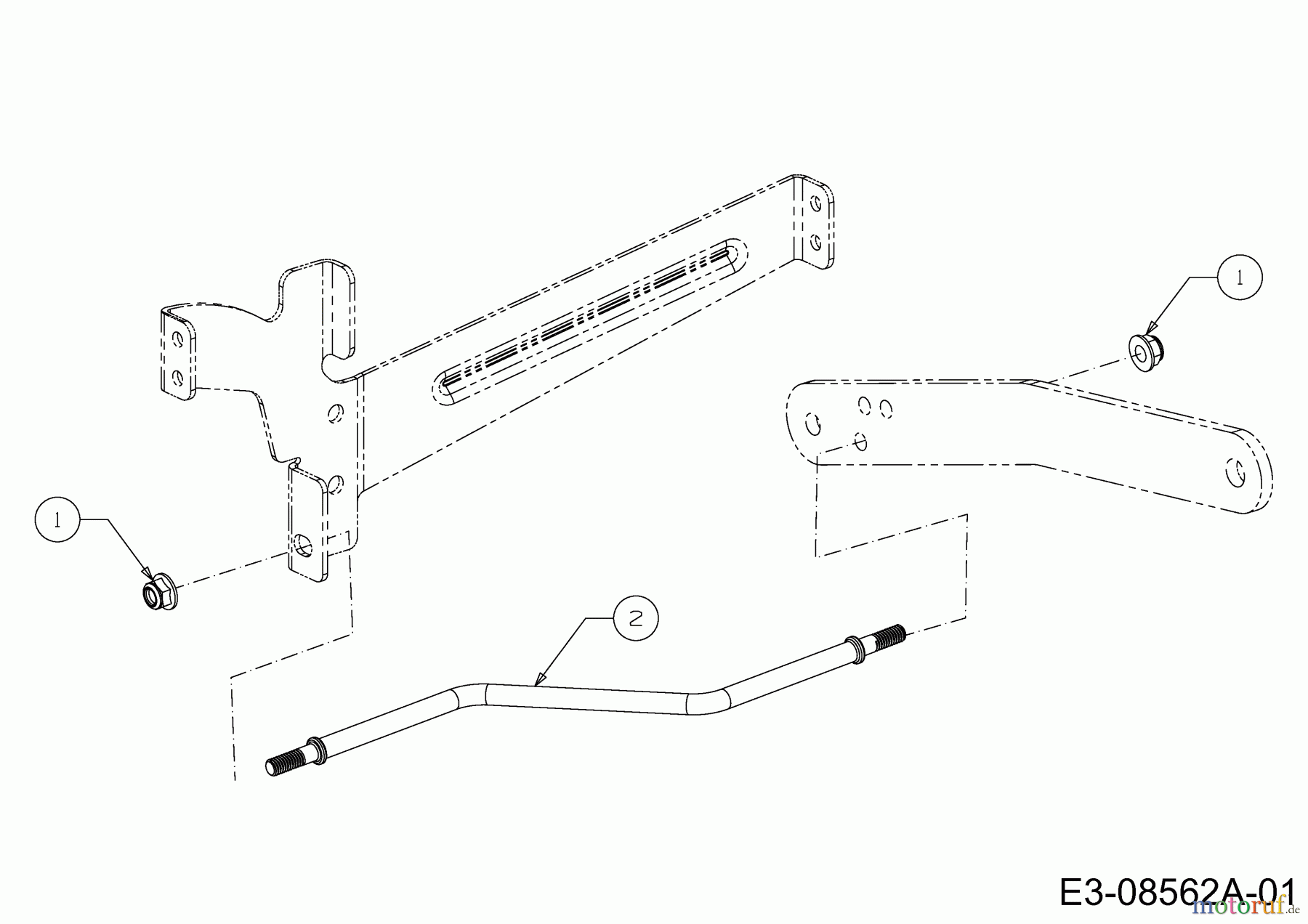 Cub Cadet Gartentraktoren GTX 1054 14AZ94AK330 (2013) Mähwerksstabilisator