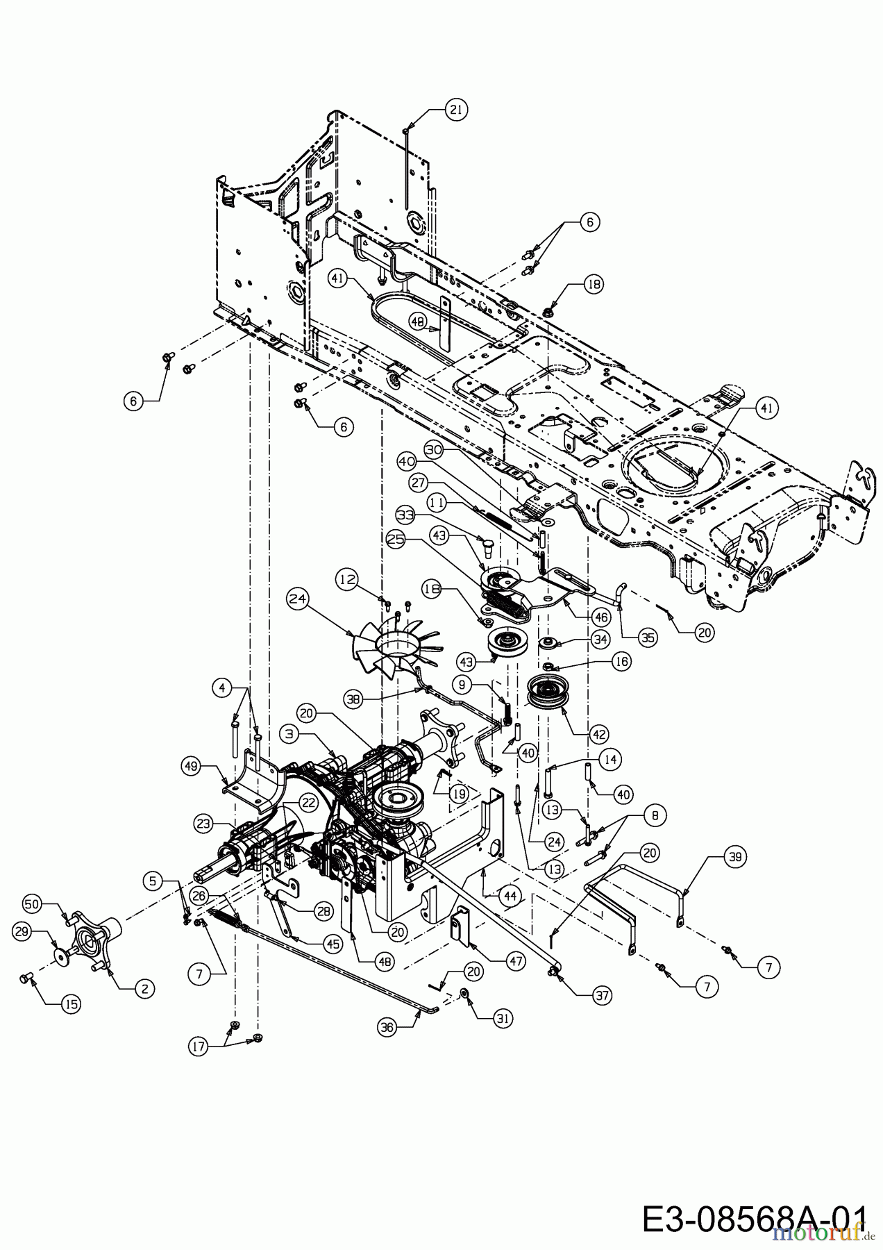 Cub Cadet Gartentraktoren GTX 1054 14AZ94AK330 (2013) Fahrantrieb