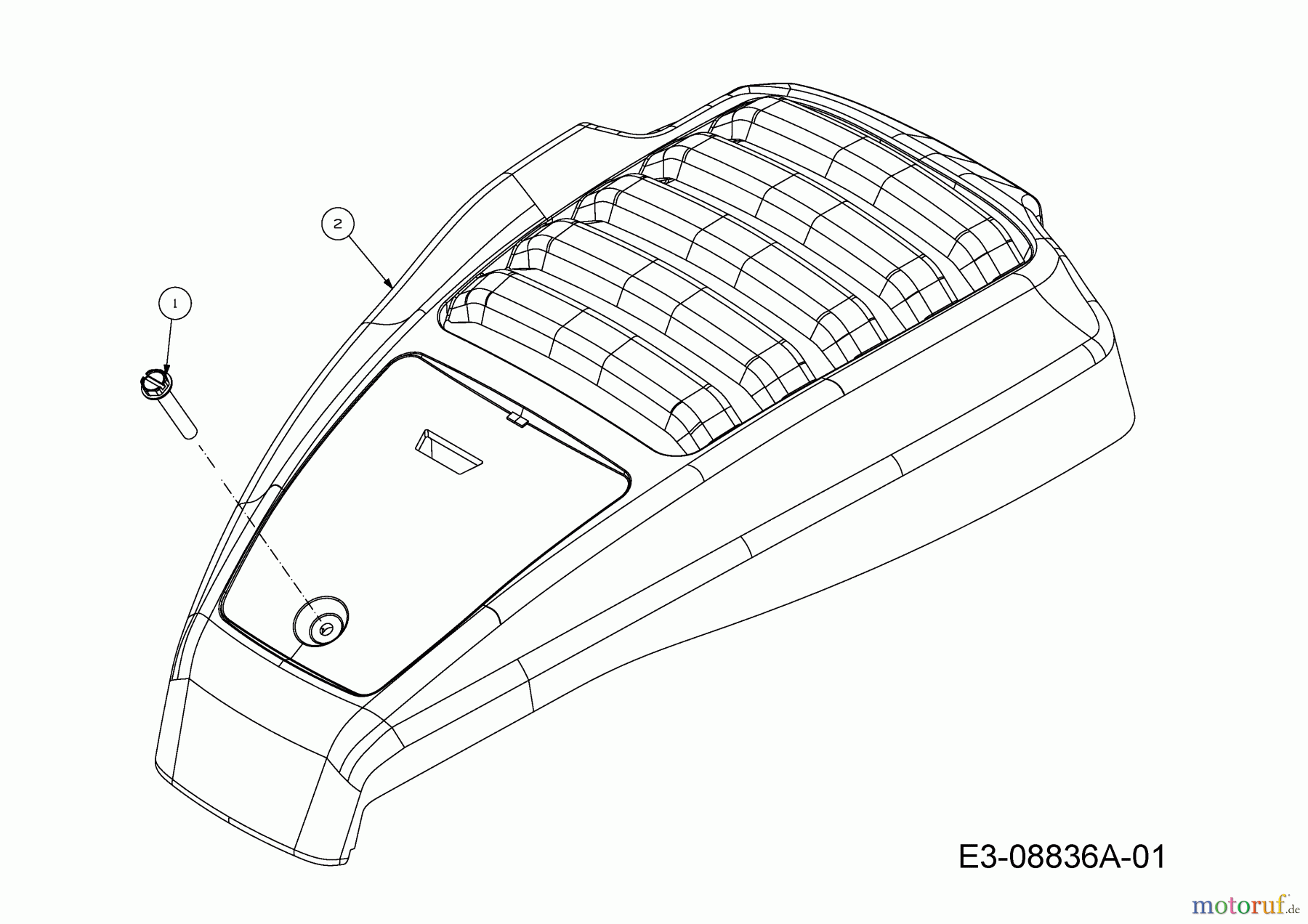  Cub Cadet Laubsauger mit Häckselfunktion CSV 060 24A-06MP603  (2014) Motorhaube