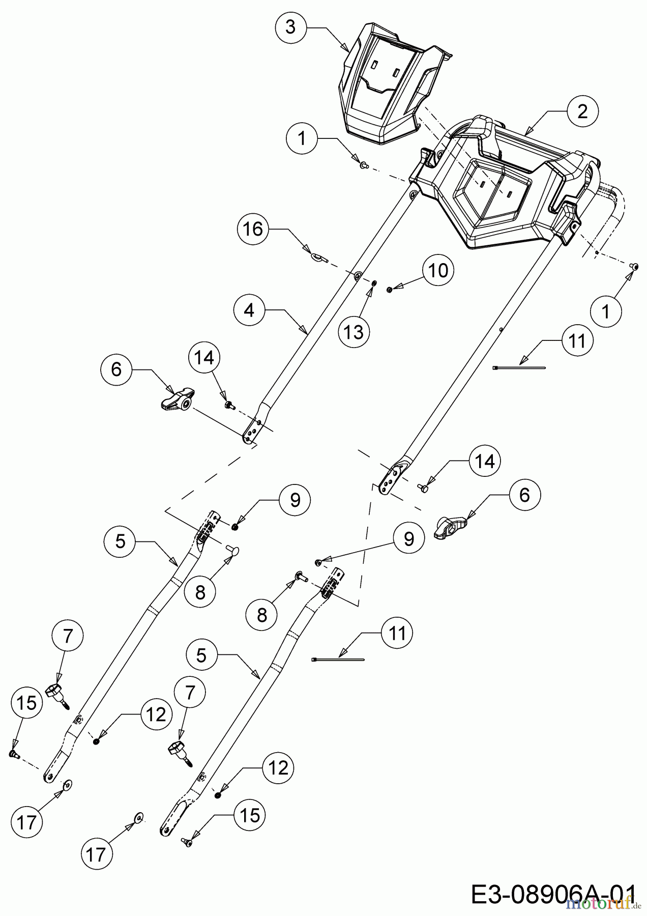 Cub Cadet Motormäher mit Antrieb CC 53 SPB V HW 12ABPV5L603 (2015) Holm